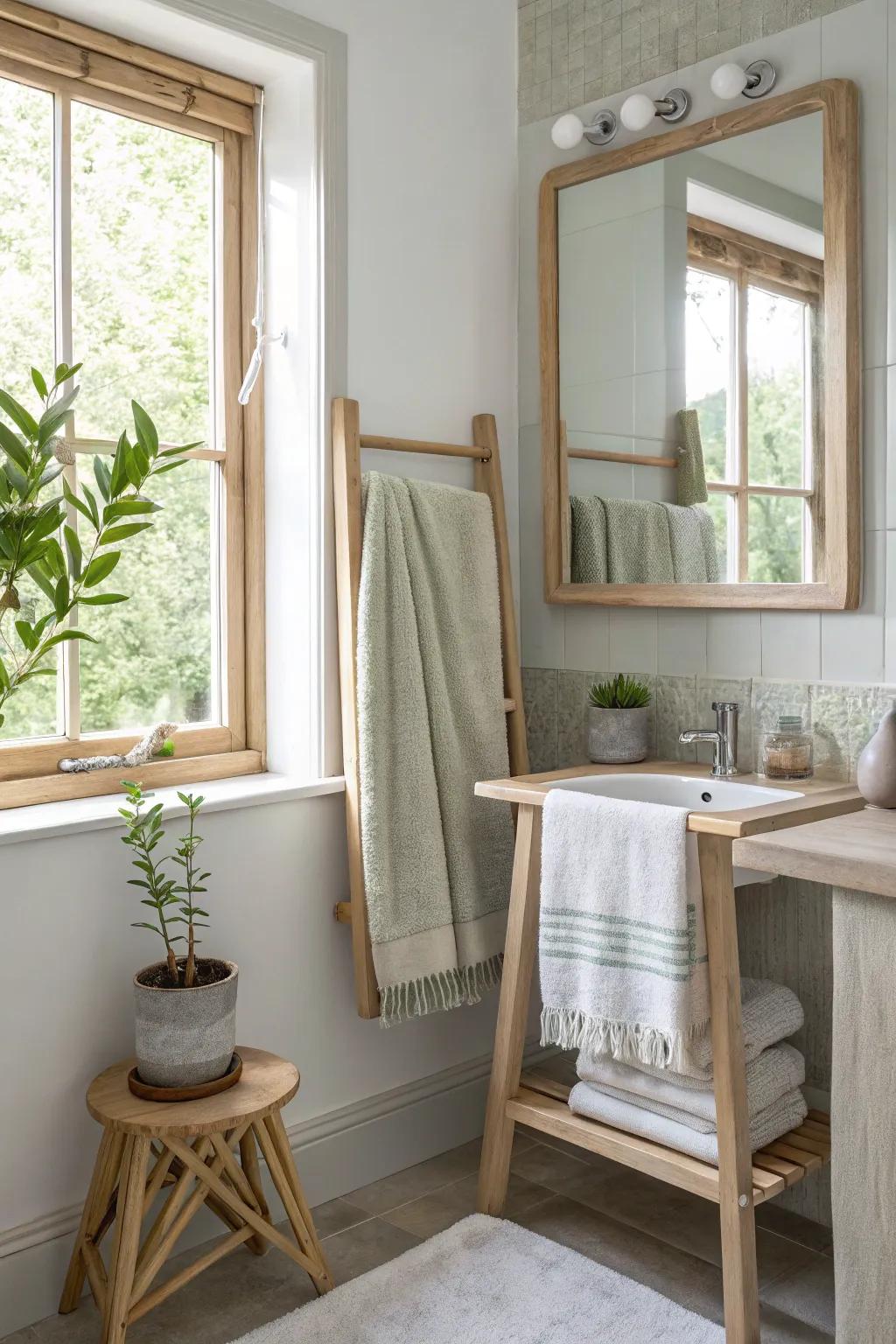 Mirror-mounted towel bars save space and add elegance. 🪞 #SmartDesign #BathroomGoals