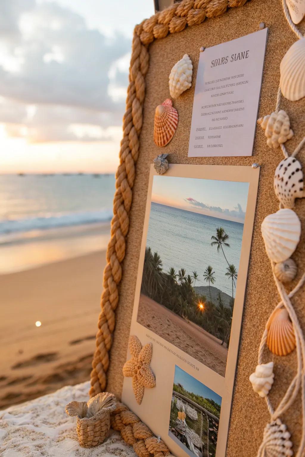 Add a touch of beach serenity with seashell borders. #BeachCharm #SeasideDecor 🐚