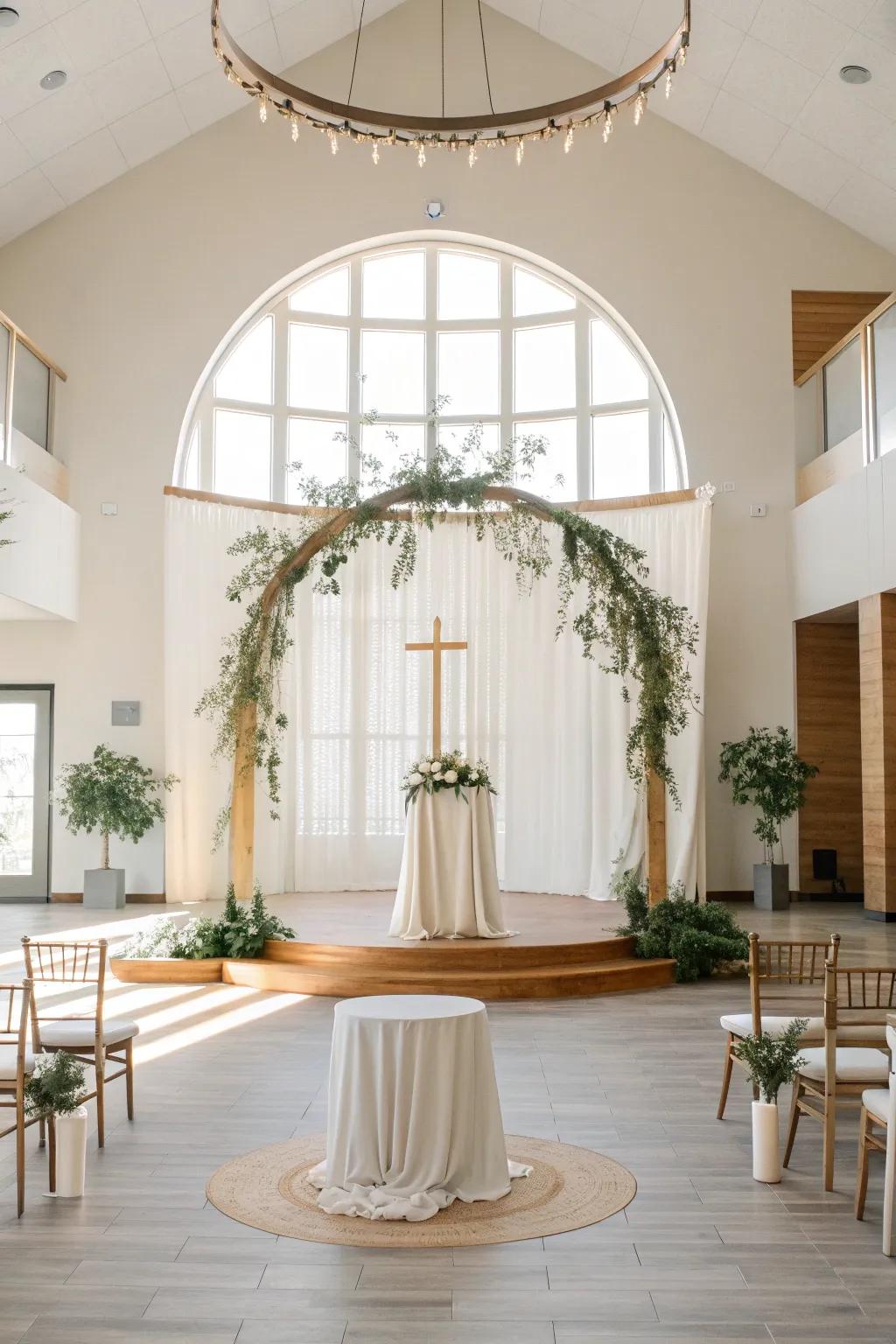 Symbolize unity with a breathtaking circular altar arrangement 🔄 #CircleOfLove #WeddingCeremony