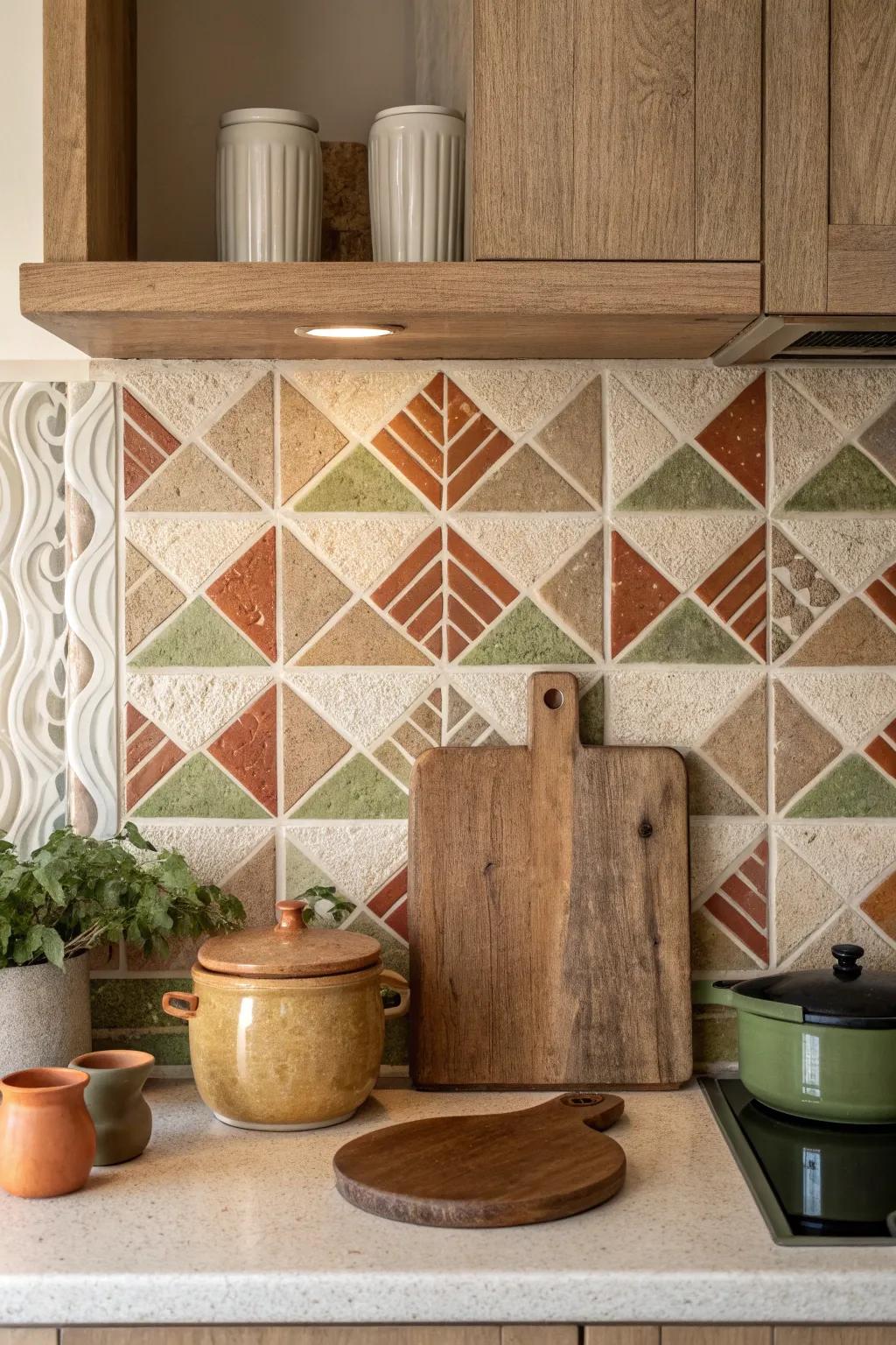 Create a grounded and cozy feel with earthy tones and textures in your kitchen design. 🌍 #EarthTones #InteriorDesign #CozyKitchen