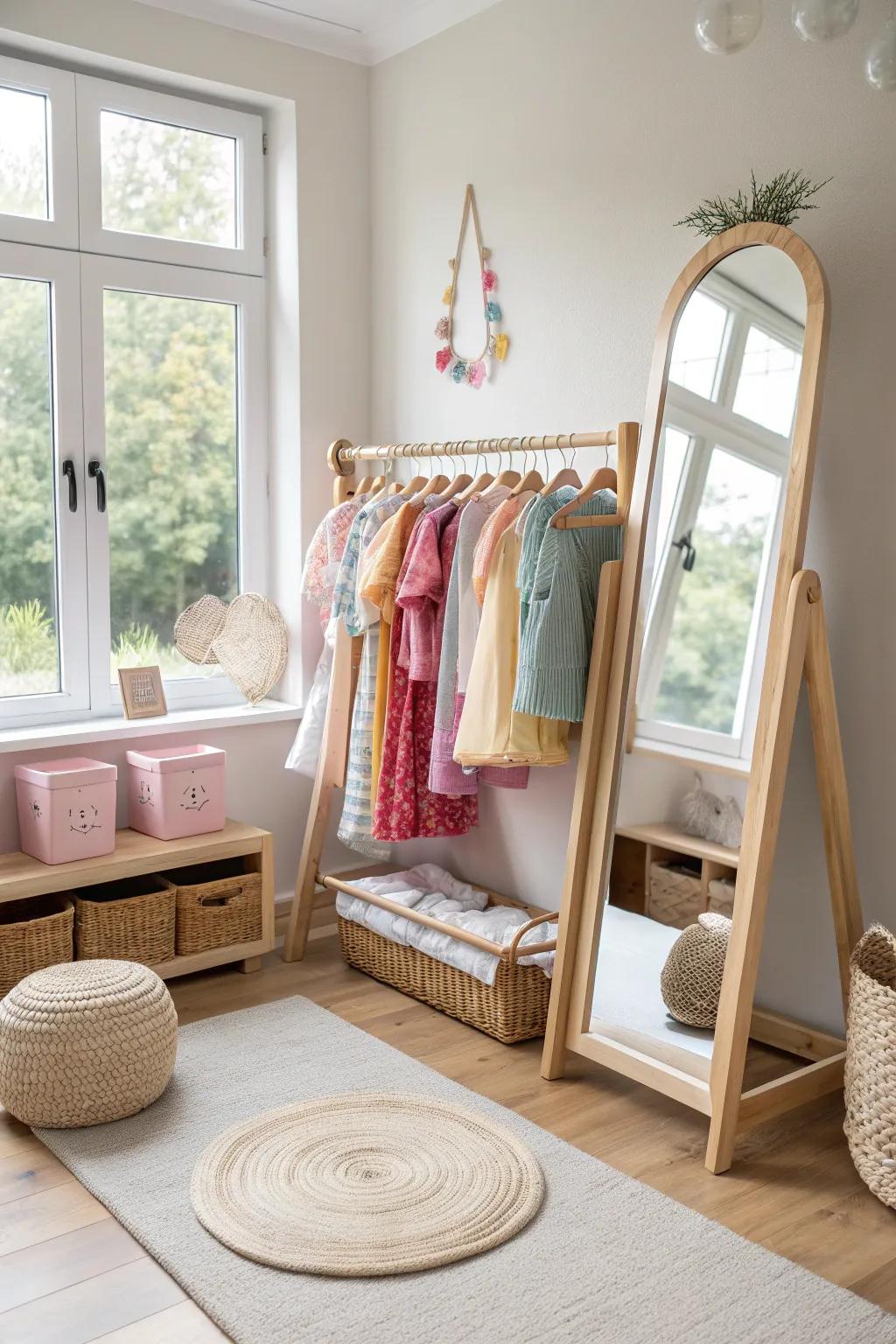 Dress-up corners inspire creative play, turning dreams into reality. 🎭