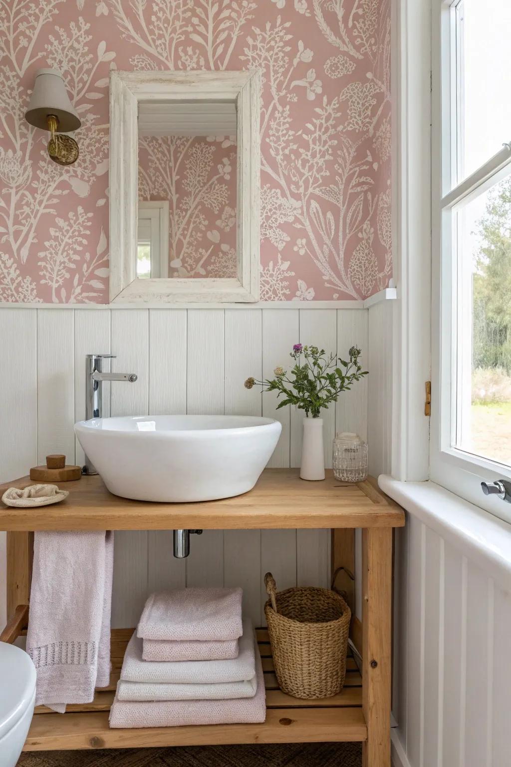 Elevate your bathroom with pink glamour that exudes sophistication and style. 💎 #BathroomGlam #PinkElegance #ChicBathrooms