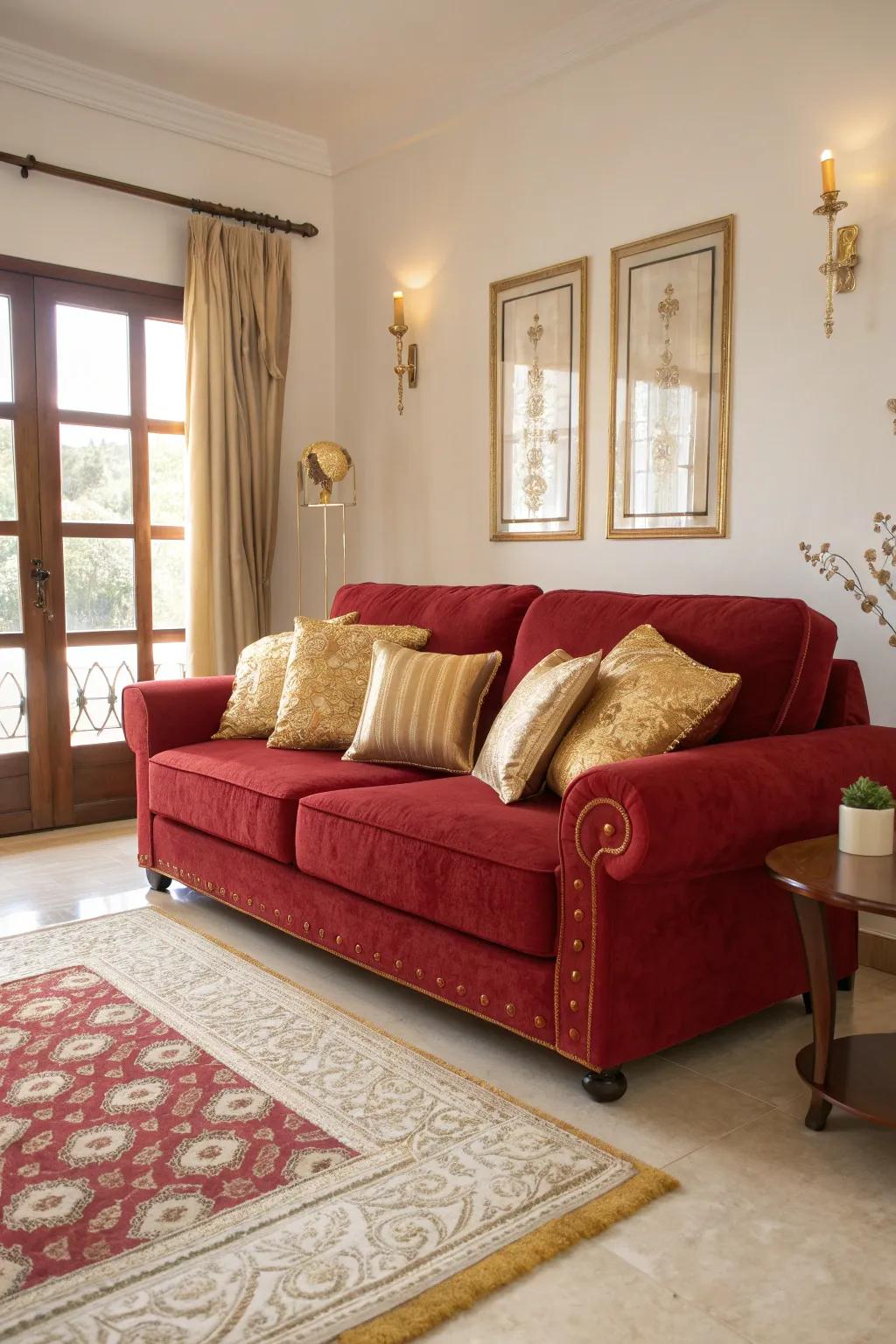 Layered textiles bring depth and a touch of luxury to your living room.