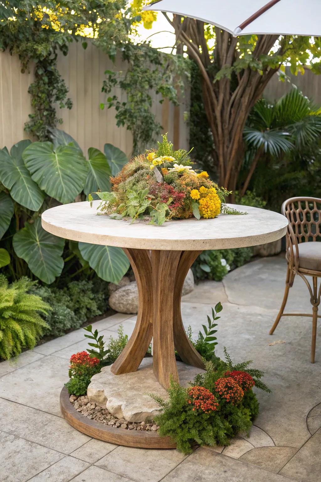 Embrace the beauty of nature indoors with a base that echoes natural forms. #NatureInspired #EcoLiving