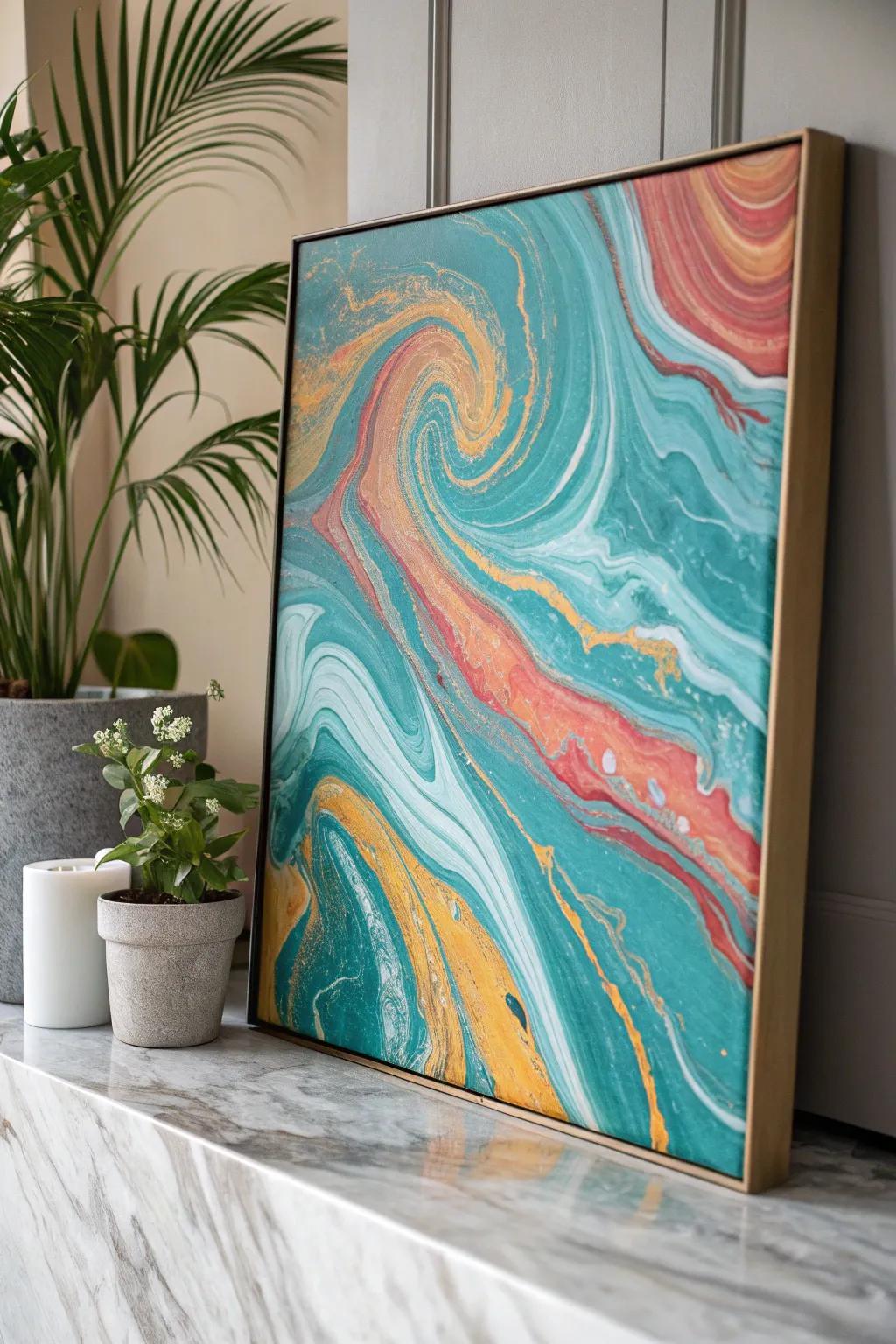 Bring the timeless beauty of marble into your home with art that flows like stone. 🌀 #MarbleArt #ElegantDesign