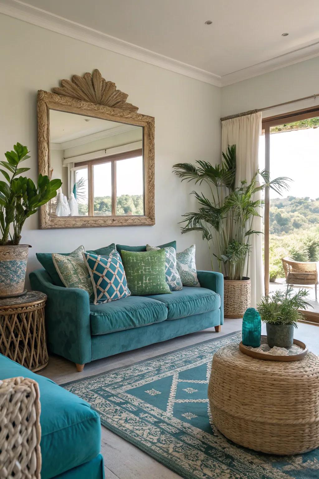 Mirrors add light and depth, making your space feel more expansive.