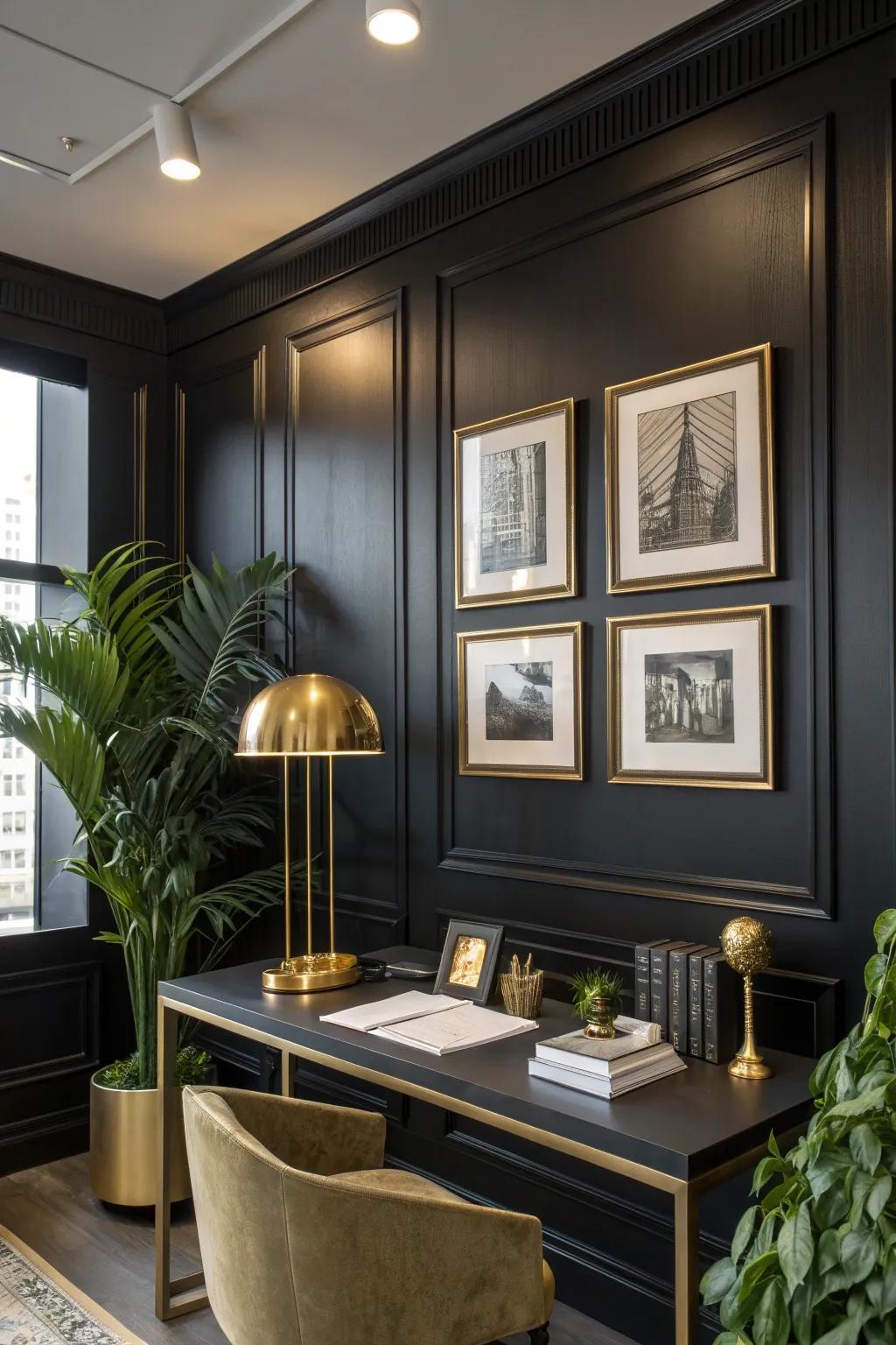 Add drama and sophistication with classic black tones that make a bold statement.