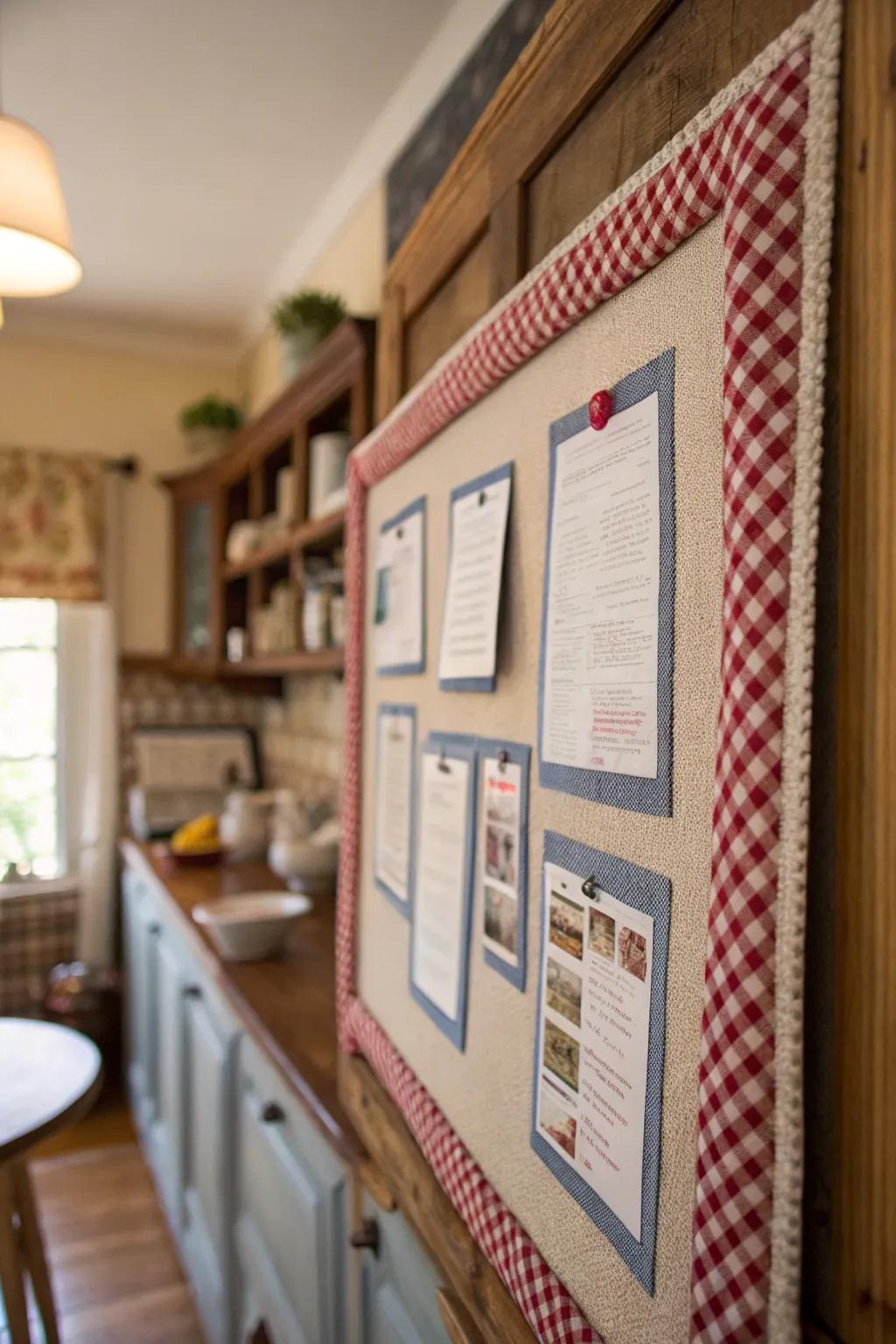 Infuse classic charm with a gingham fabric border.