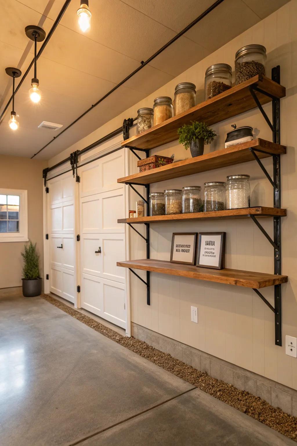 Maximize storage with clever corner shelves that fit seamlessly into any space.