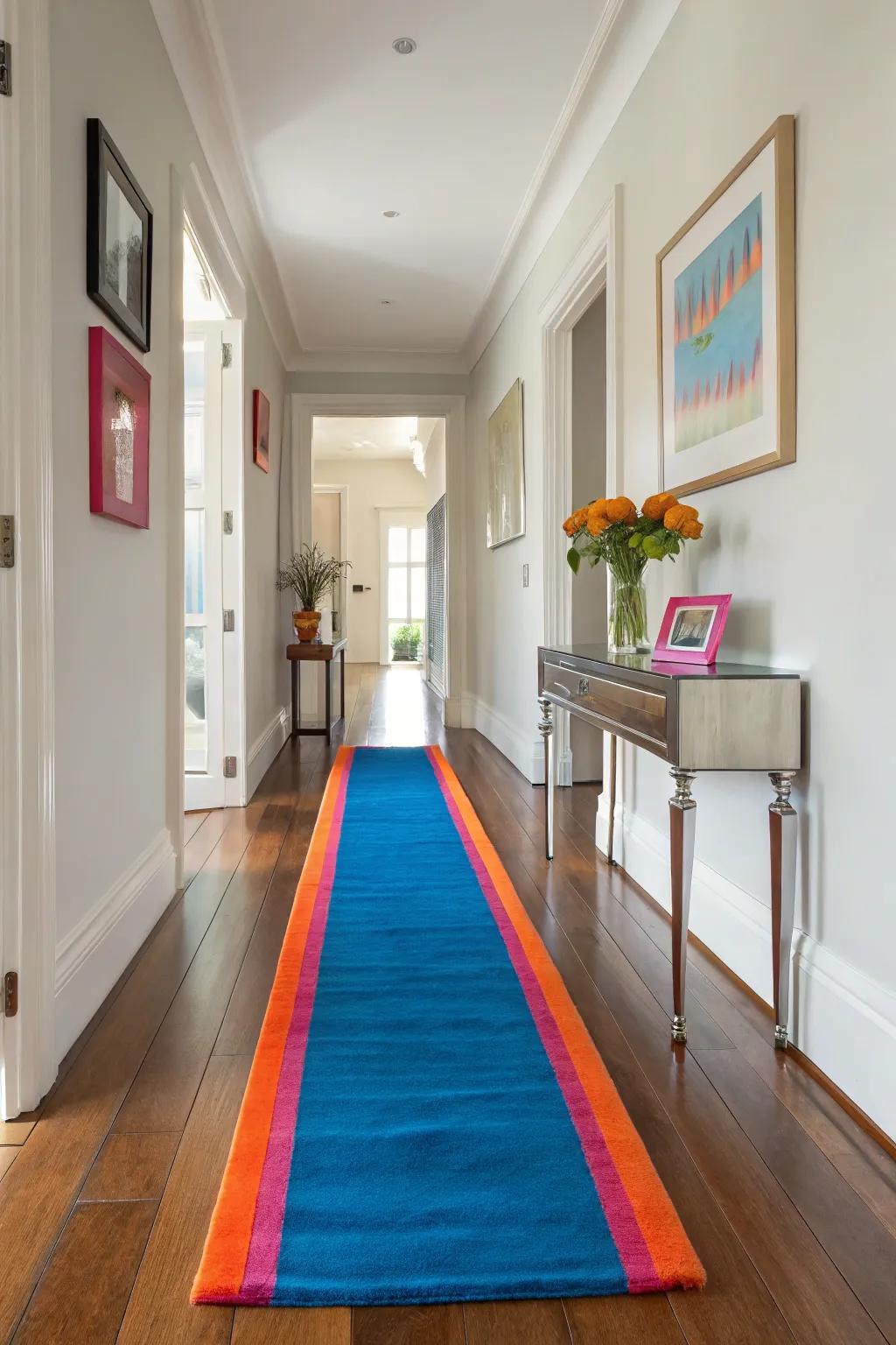 Make a statement with a bold, colorful runner.