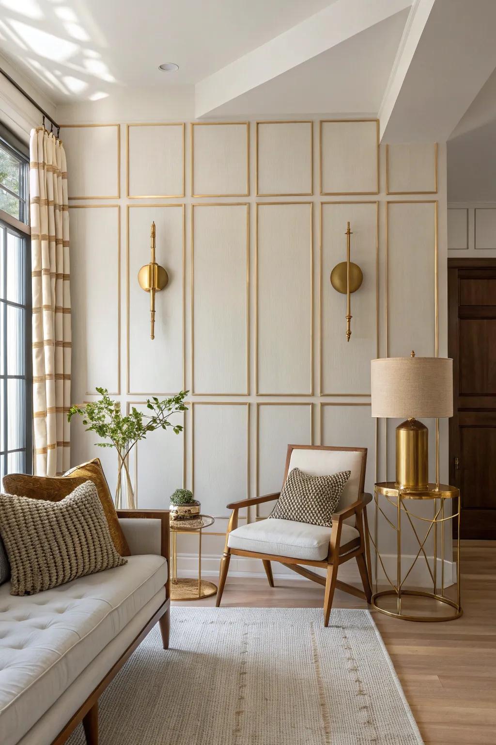 Add a touch of glam with brass and metal accents that elevate your decor. ✨ #MetalAccents #LuxuriousLiving