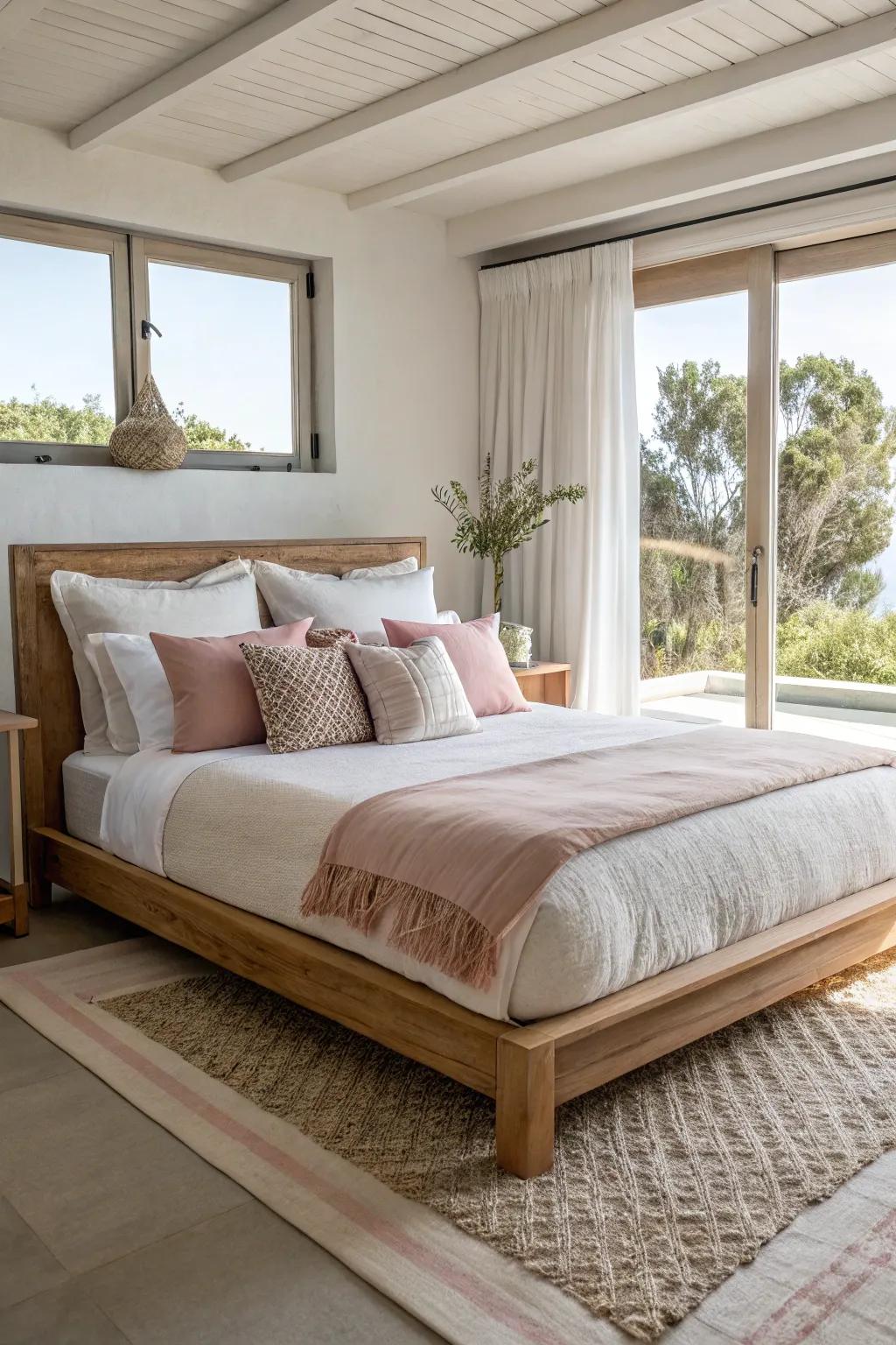 Softness and simplicity meet in this cozy and inviting minimalist setup. #ComfortFirst