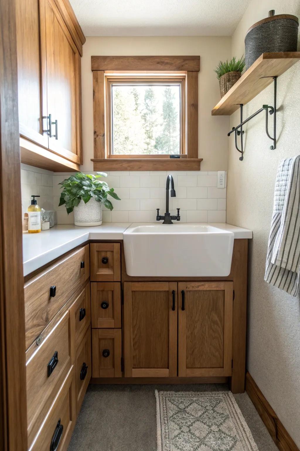 Optimize small spaces with a compact utility sink that gets the job done.