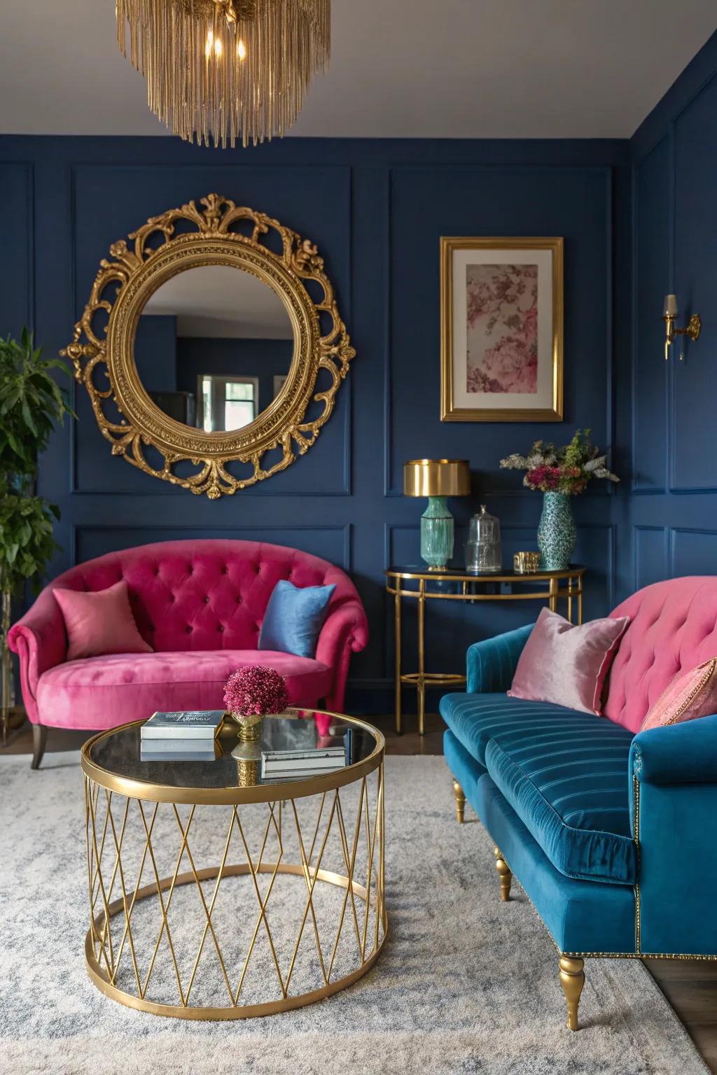 Gold details add a touch of luxury and sophistication to your living space.