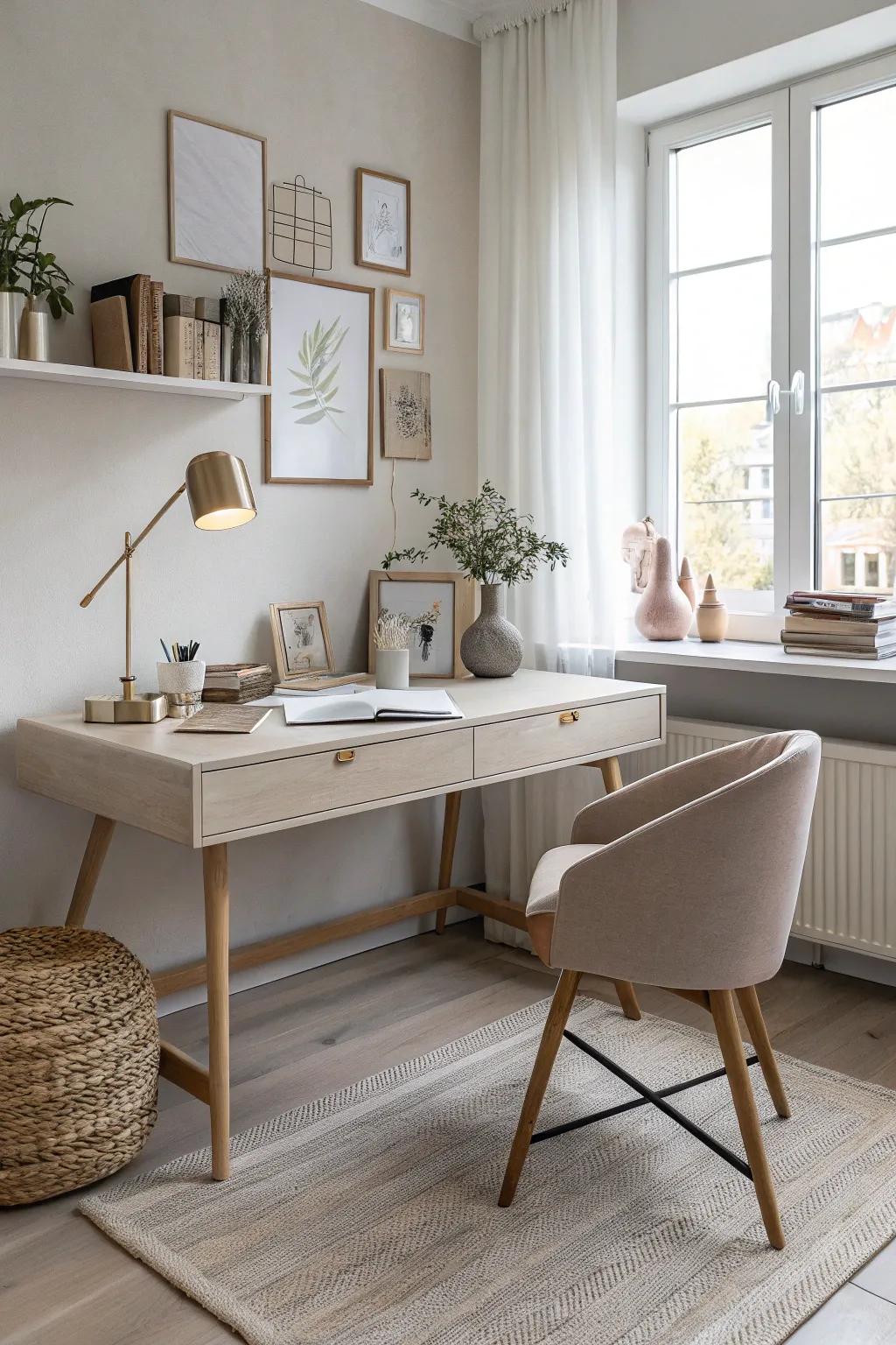 Boost productivity with a sleek, minimalist office setup.