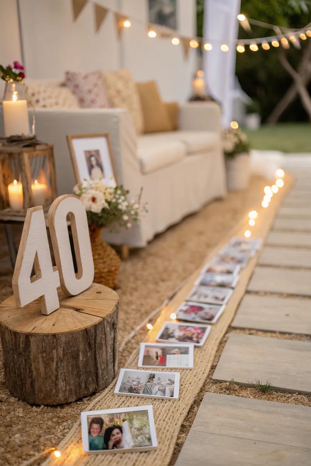 Celebrate the journey with a walk down memory lane, capturing cherished moments and milestones.