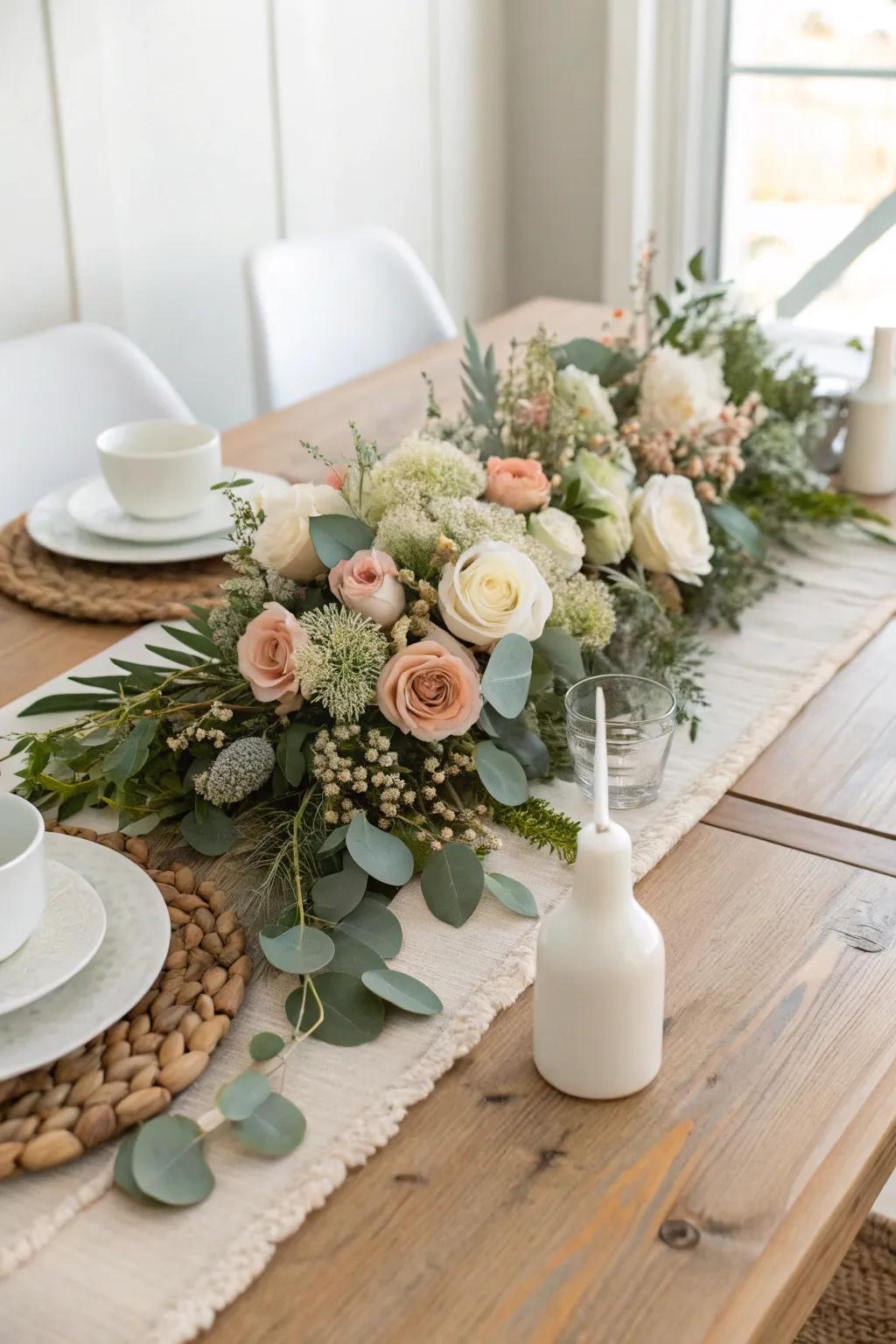 A floral garland adds elegance and charm to any anniversary celebration.