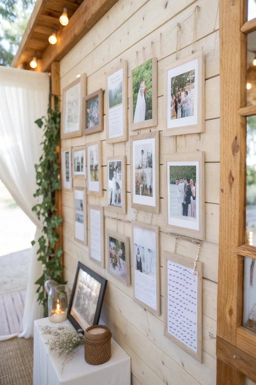 Celebrate cherished moments with a heartfelt memory wall. 📷 #MemoryWall #CherishedMoments
