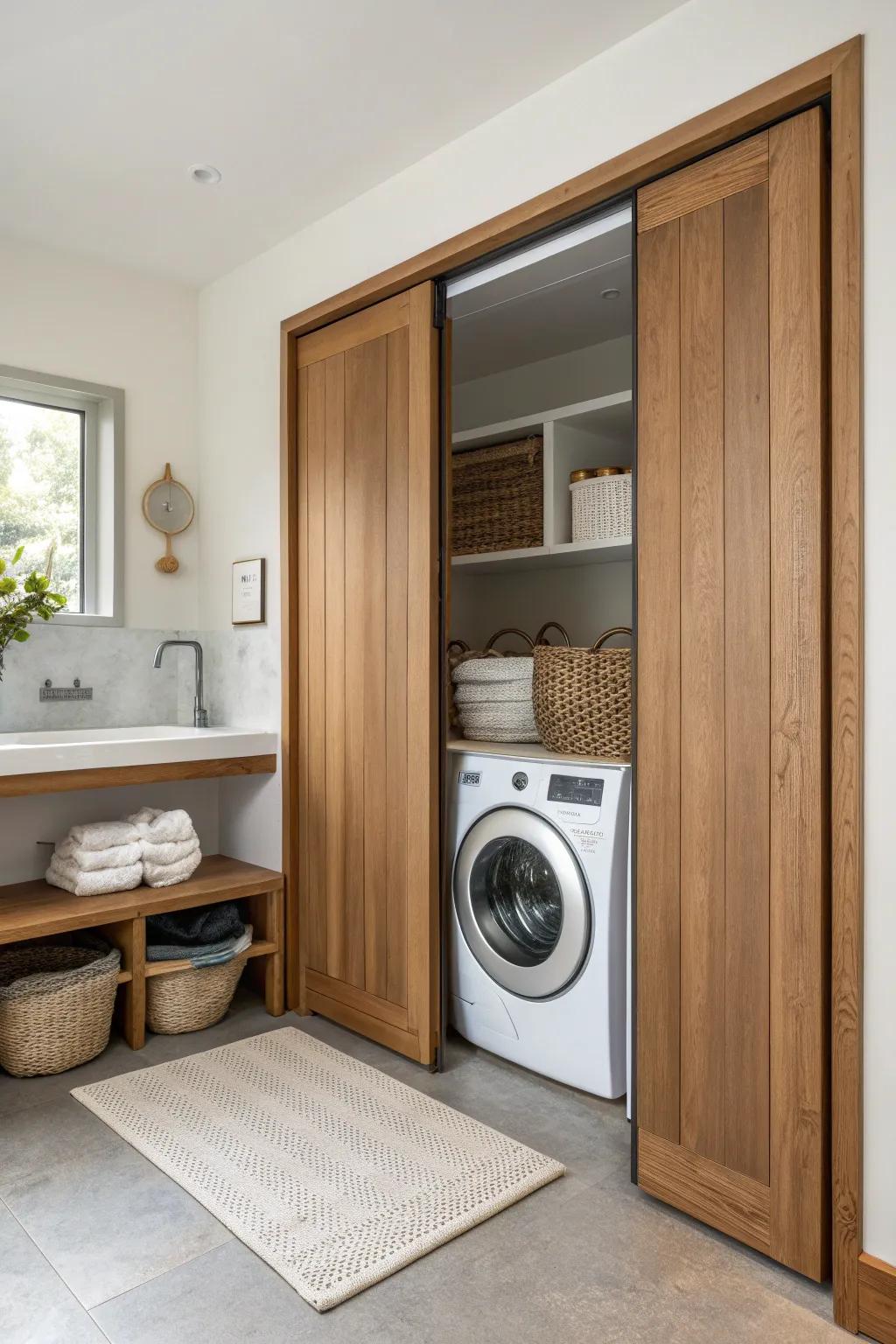 Maintain a clean and polished look with stylish sliding doors.