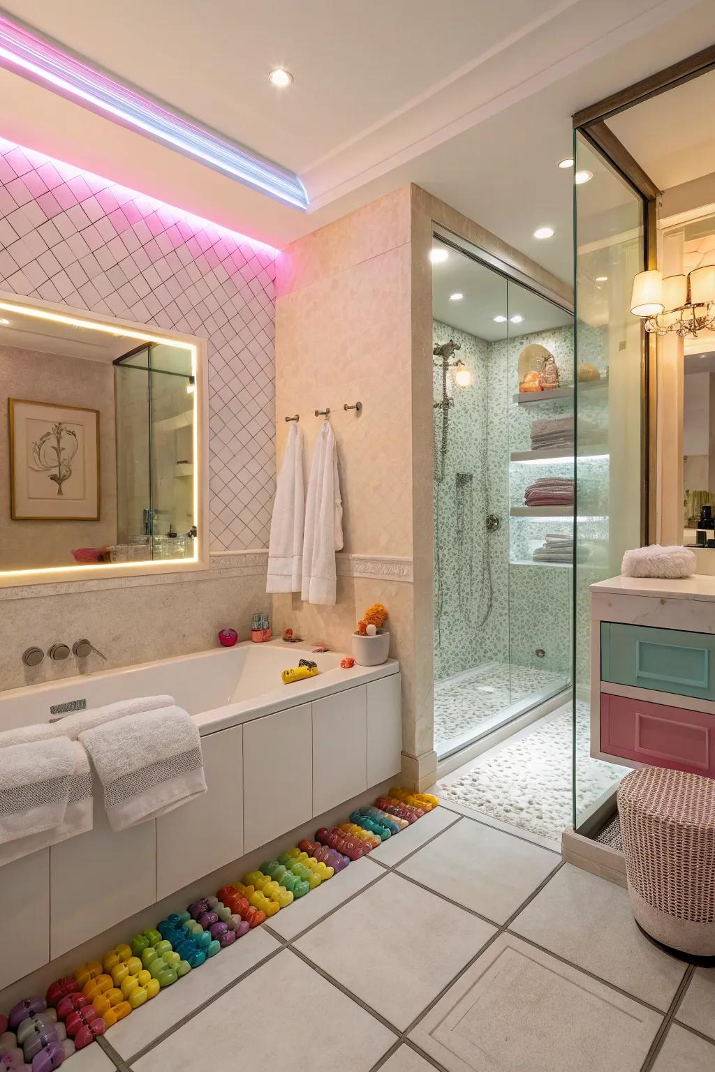 Lighting that transforms! Create a magical atmosphere with dynamic light displays.