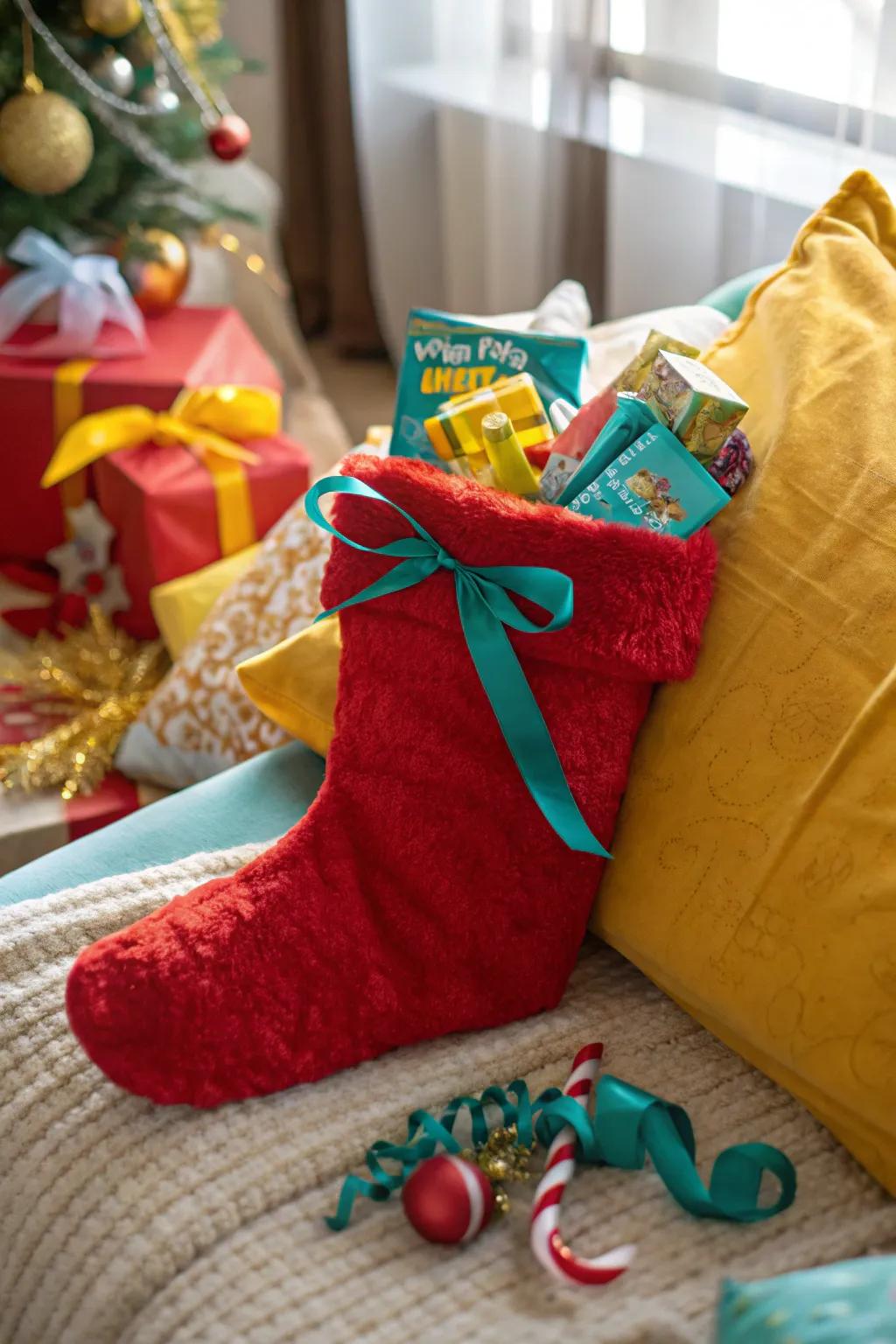 Introduce holiday traditions with a special stocking for baby's first Christmas.