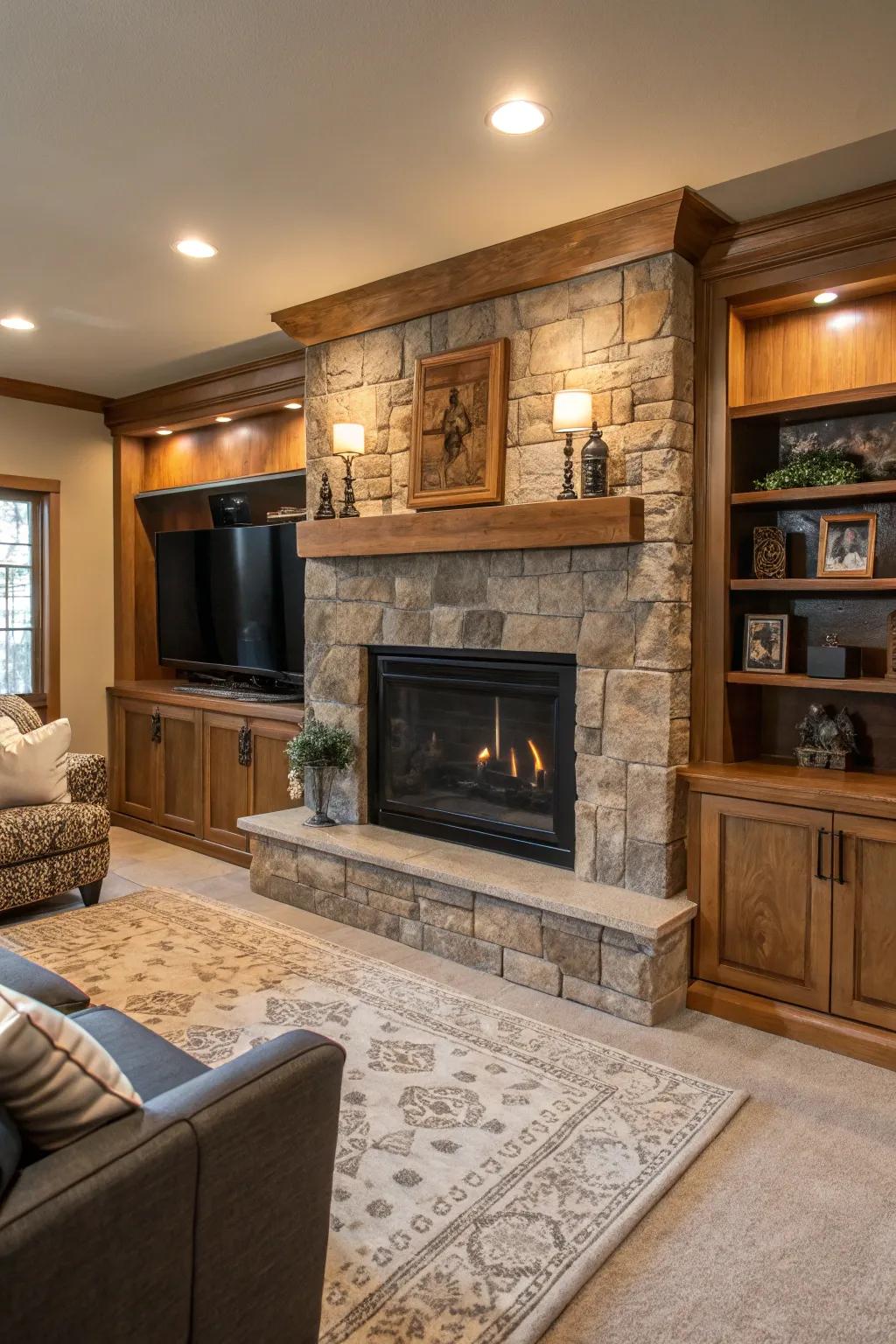 Integrated media centers offer functionality and style in one.