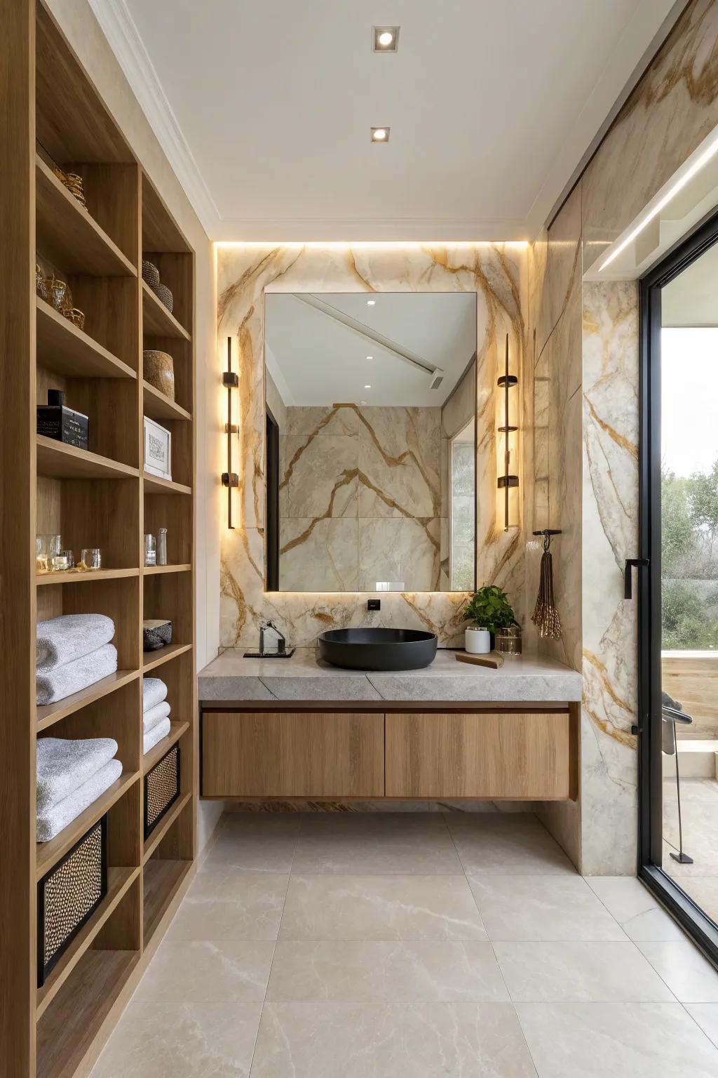 Unleash creativity with onyx in eclectic designs that blend diverse elements beautifully.