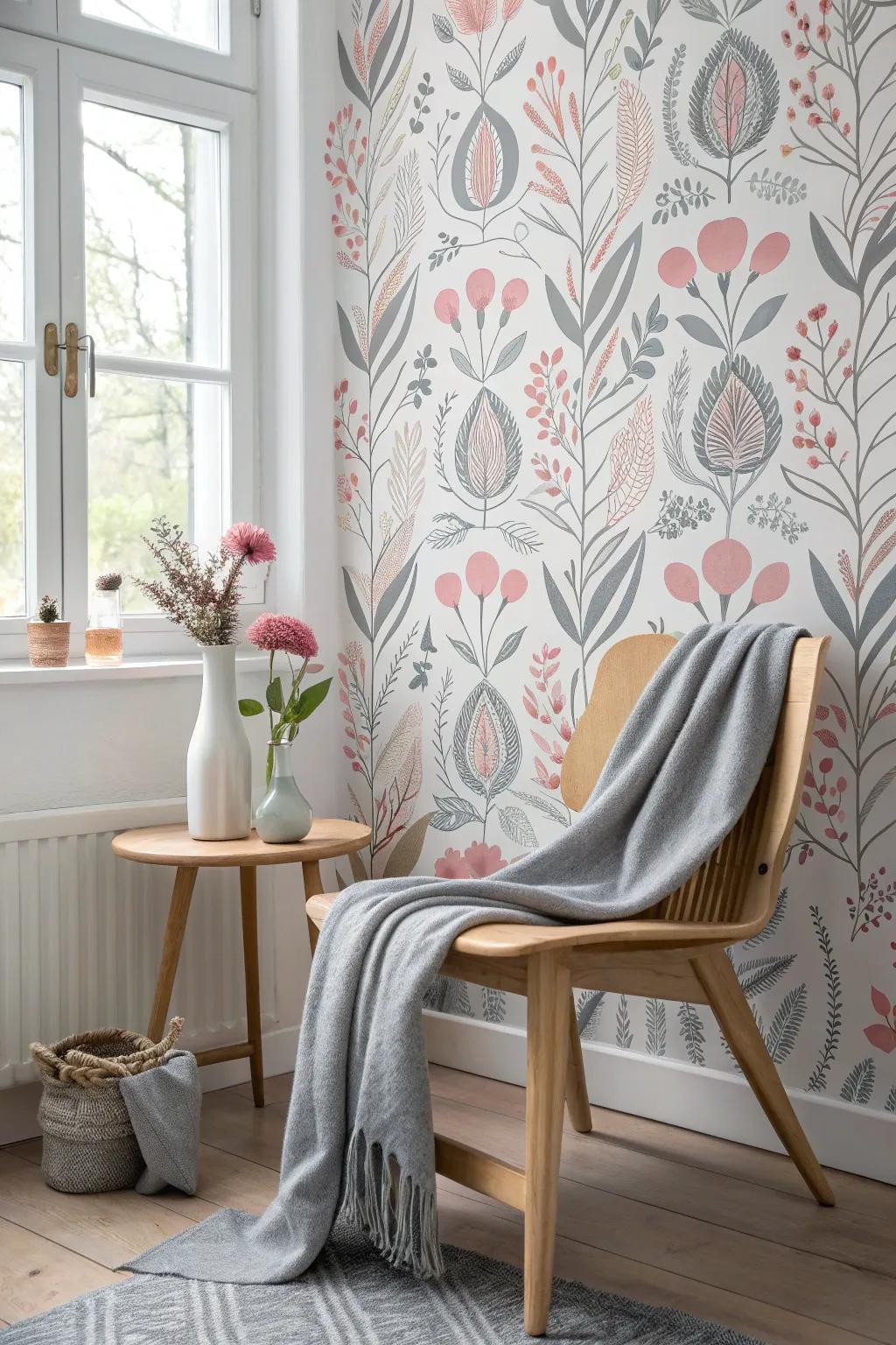 Achieve timeless elegance with the perfect pairing of pink and gray, bringing sophistication to any dining experience.