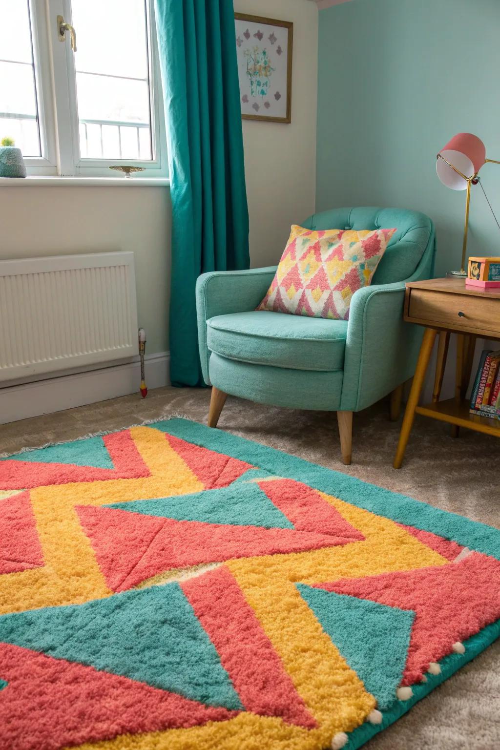 Step into comfort with a plush rug that adds warmth and texture to your space.