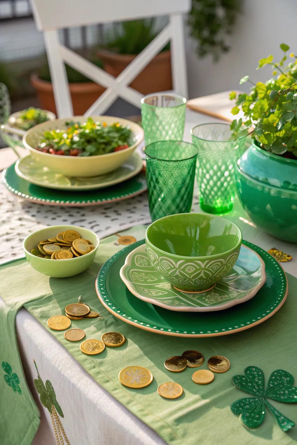 Celebrate with a potluck of green-themed dishes that bring everyone together in delicious harmony.