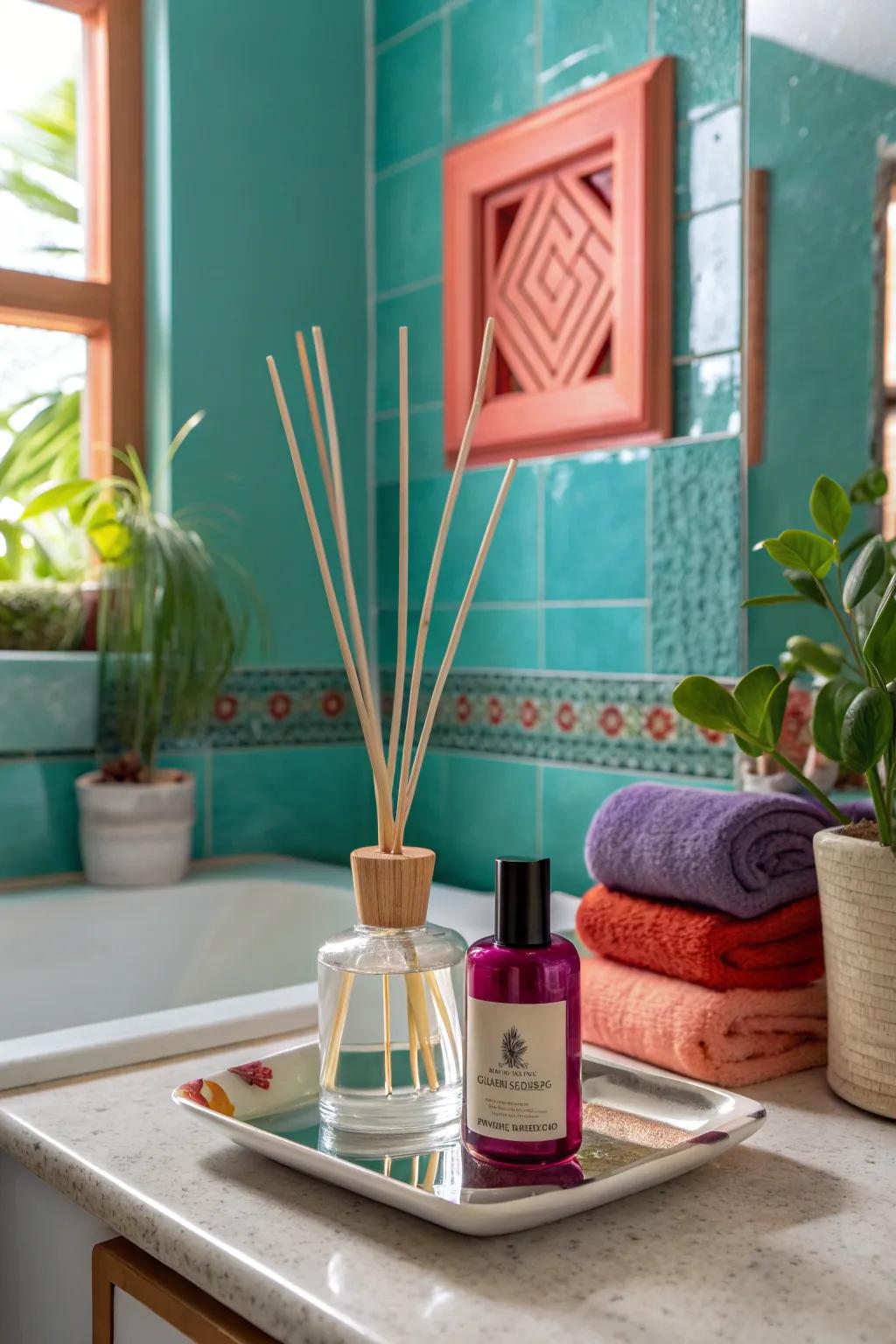 Scented elements envelop your space in tranquility, enhancing relaxation.