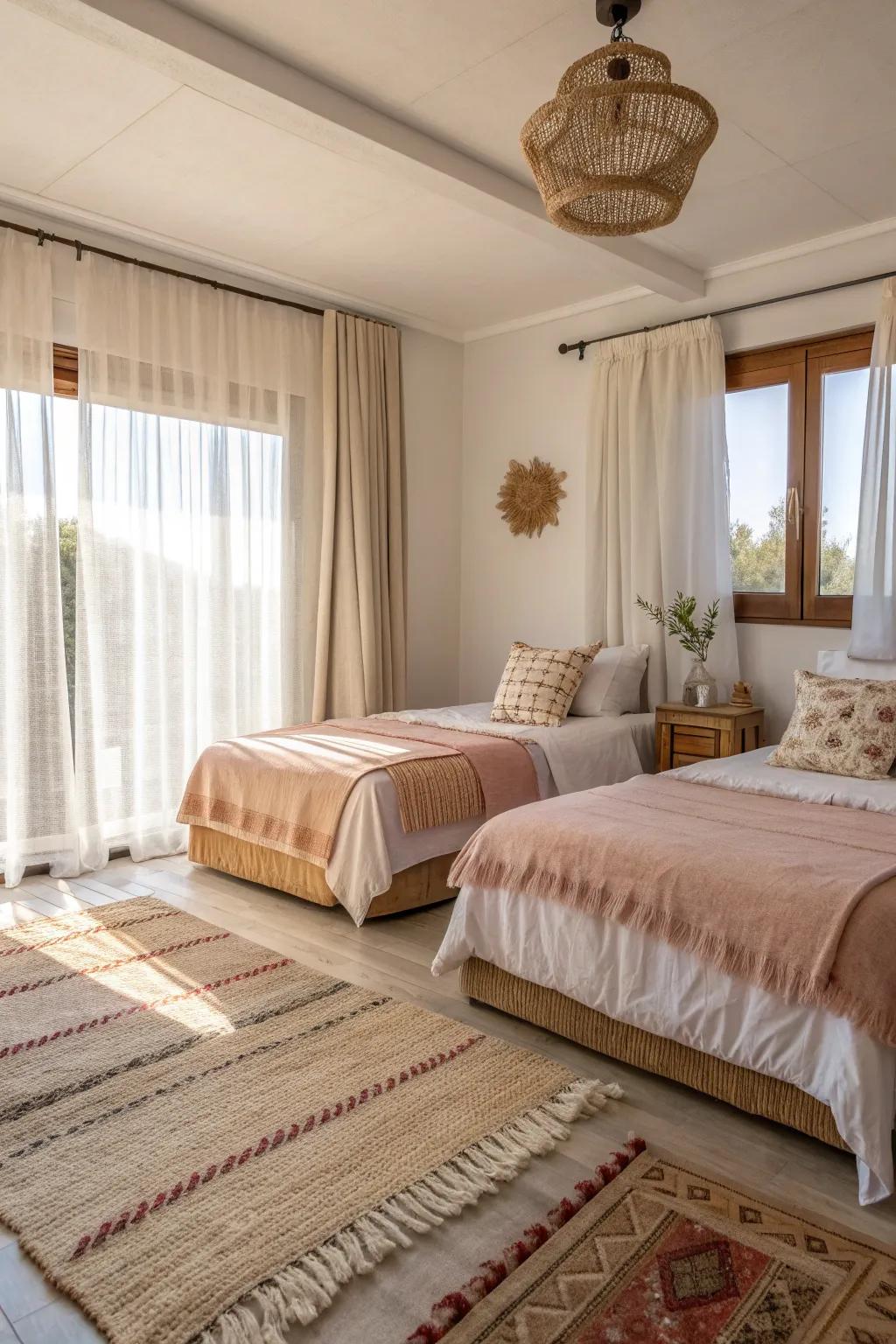 Create depth with a textural mix that invites touch and comfort.