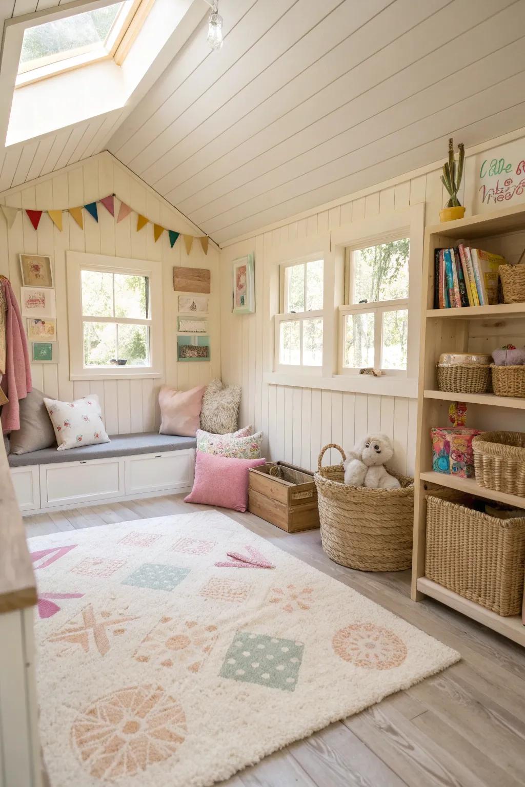A playroom that sparks joy and imagination for little ones. 🎨🧸 #PlayroomPerfection #KidsSpace