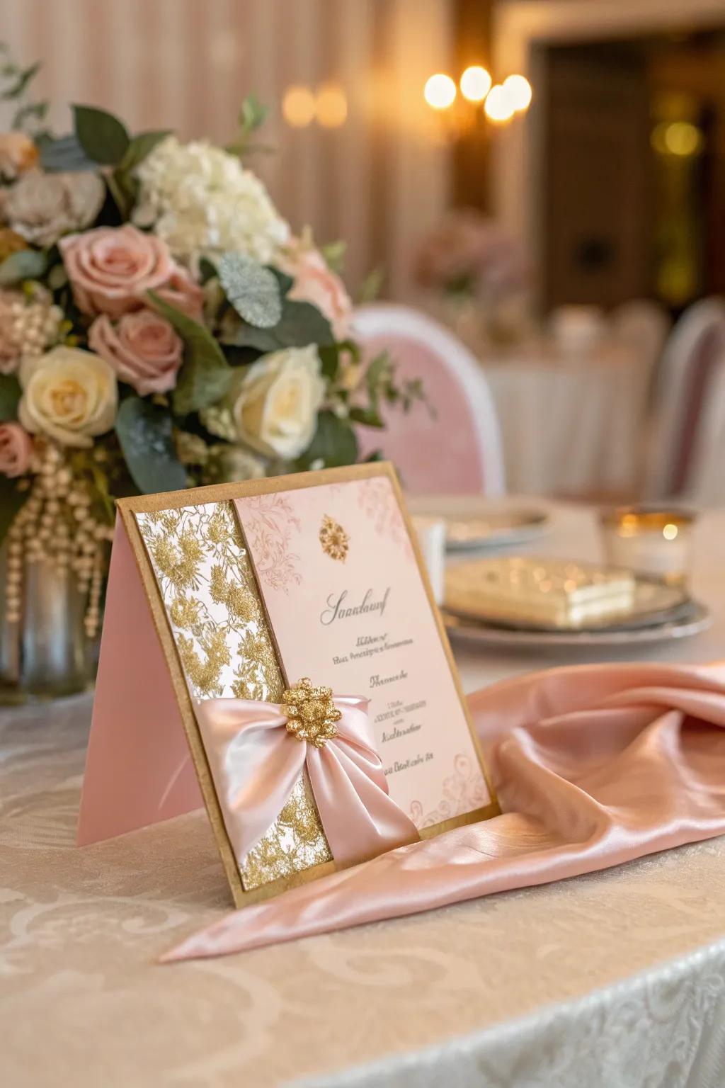 Luxurious textures provide a rich and tactile experience for your card.