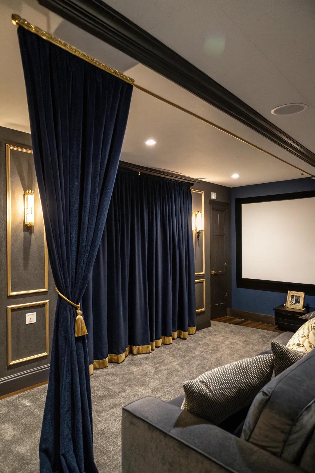 Keep it cozy and cinematic with DIY blackout curtains that perfect your viewing experience.