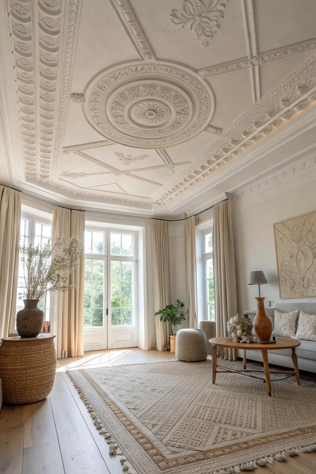 Plaster soffits exude timeless elegance, perfect for classic interior styles.