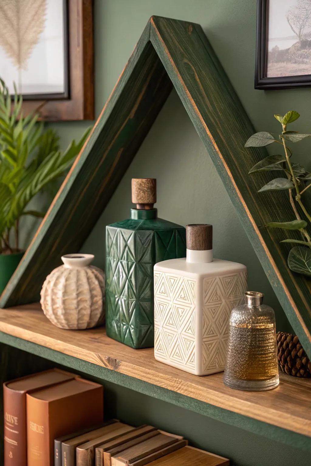 Frame your colognes with sculptural bookends that combine art and organization. 🎨 #ArtfulStorage #ShelfStyling