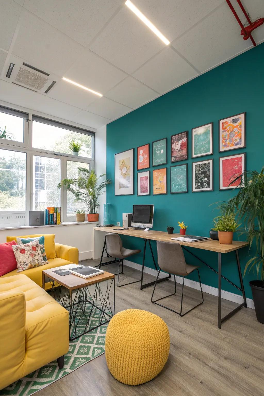 Find the perfect balance with subtle teal tones that harmonize calm and energy.