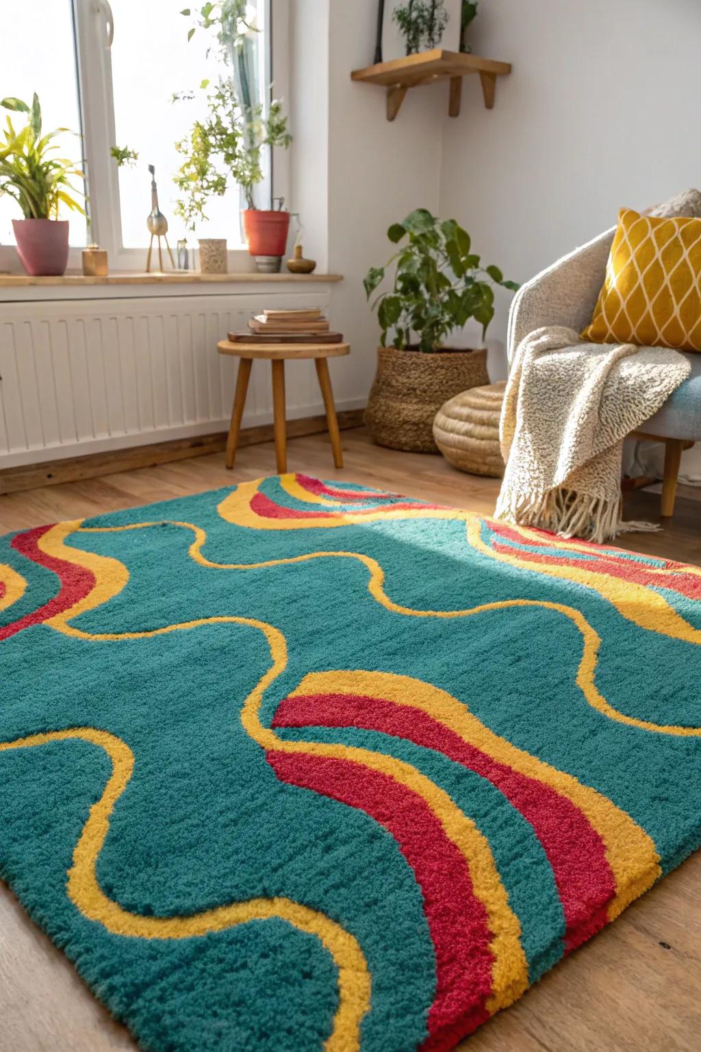 Bring a sense of flow and whimsy to your room with wavy patterns that soften any space.