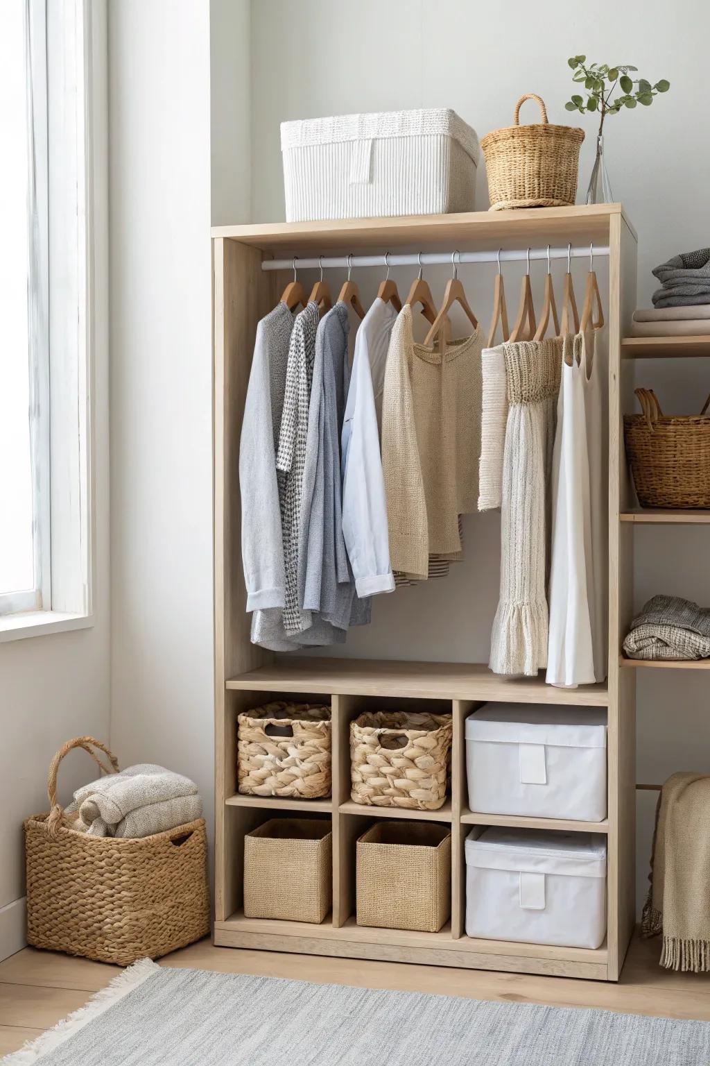 Make every inch count by using underutilized spaces in your closet.