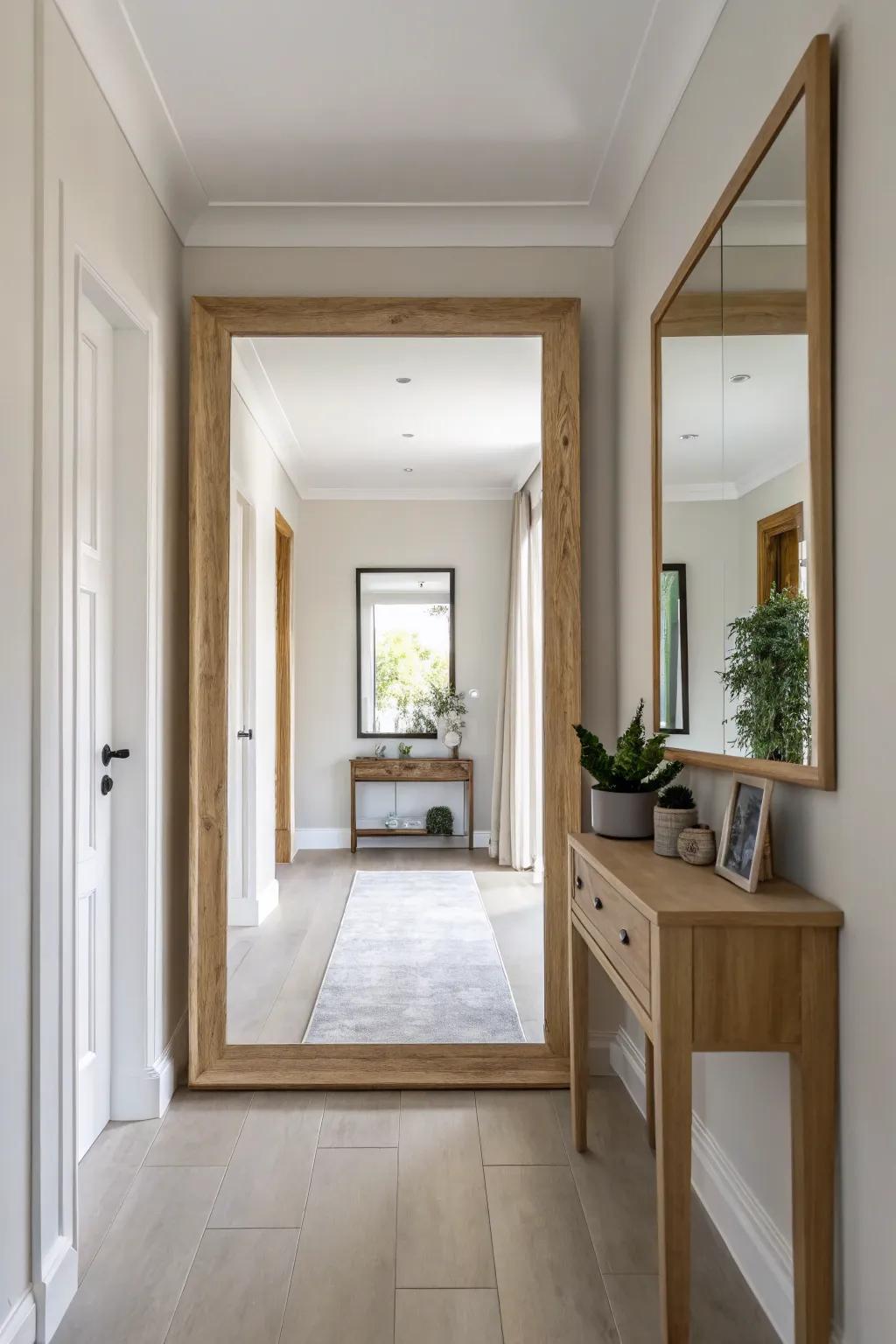 Scandi-style mirrors bring calm and simplicity to your hallway. #ScandiStyle