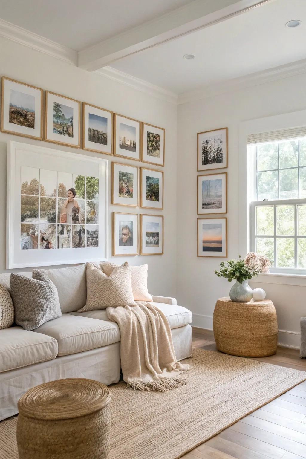 Achieve a cohesive look by color-coordinating your frames with your room's decor. 🎨 #ColorHarmony #HomeStyle