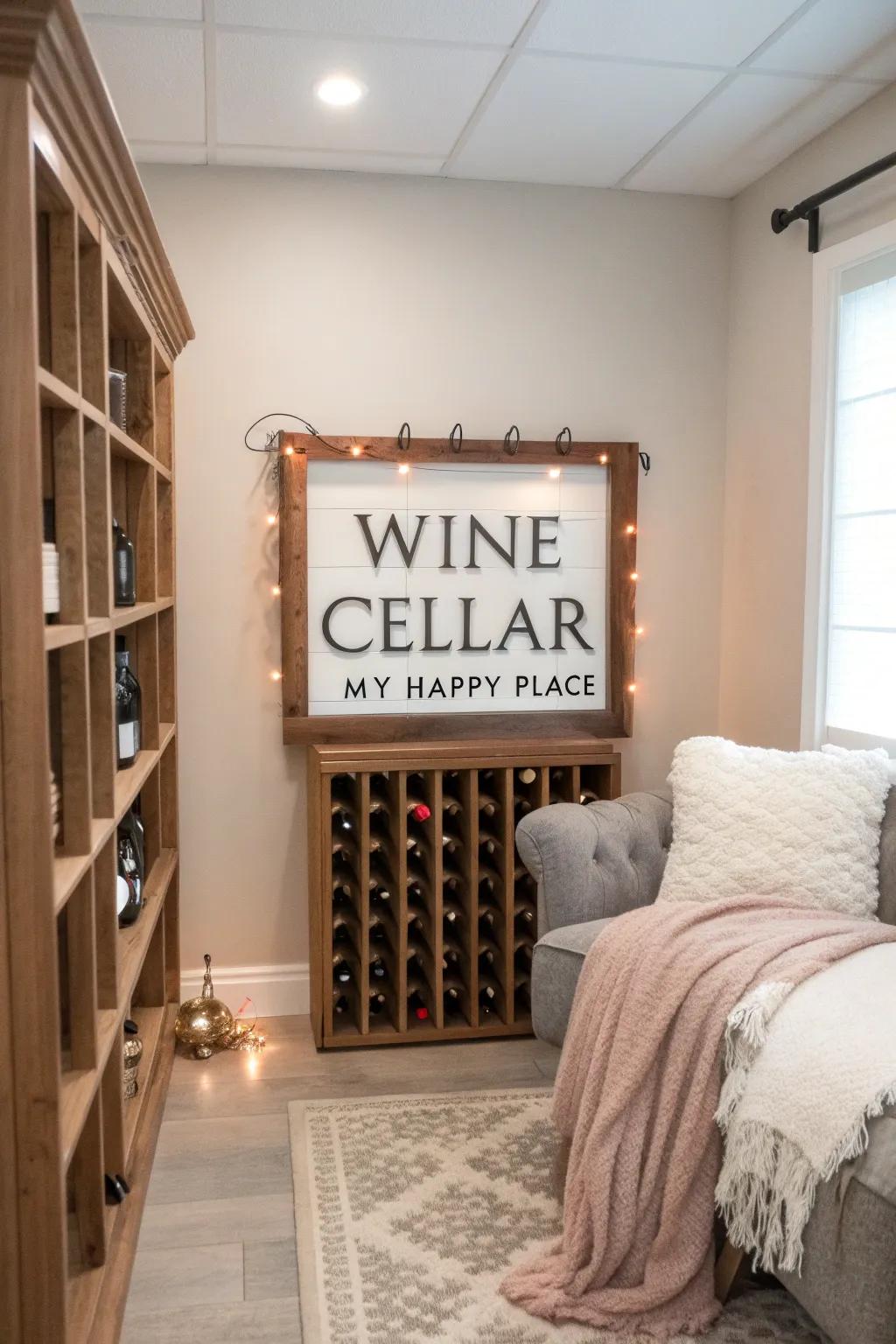Add a touch of humor to your wine collection with signs that speak to your passions.