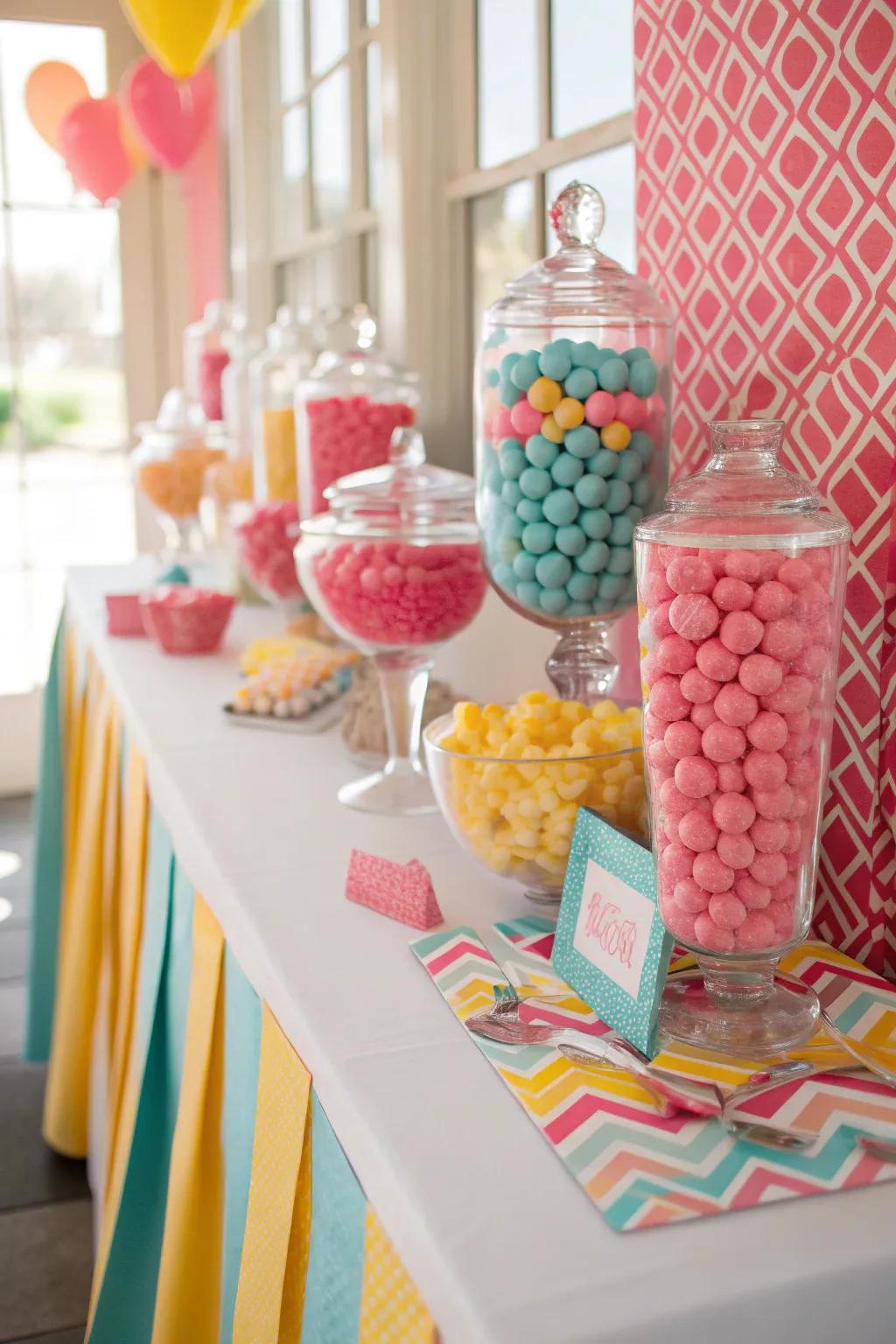 An interactive candy station adds a playful element to your event, making it memorable for guests of all ages.