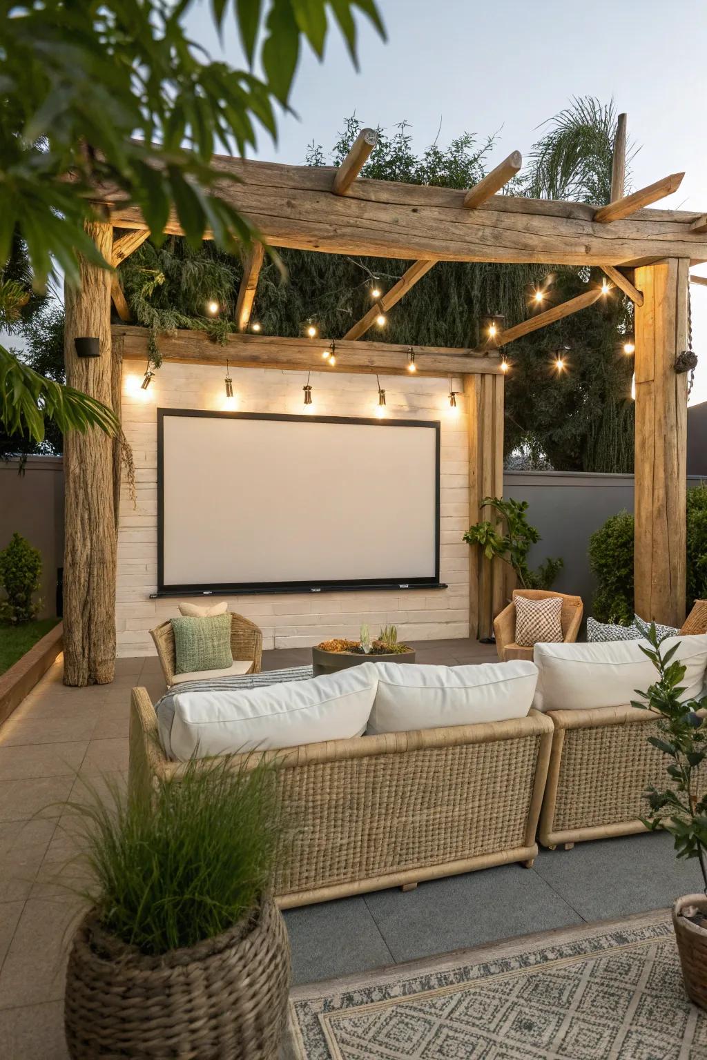 Blend the best of both worlds with a theater that feels as refreshing as it is cozy.