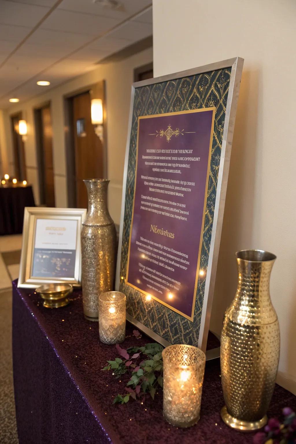 Add glitz and glam with metallic decor accents. ✨ #MetallicDecor #GlamHome #InteriorGoals