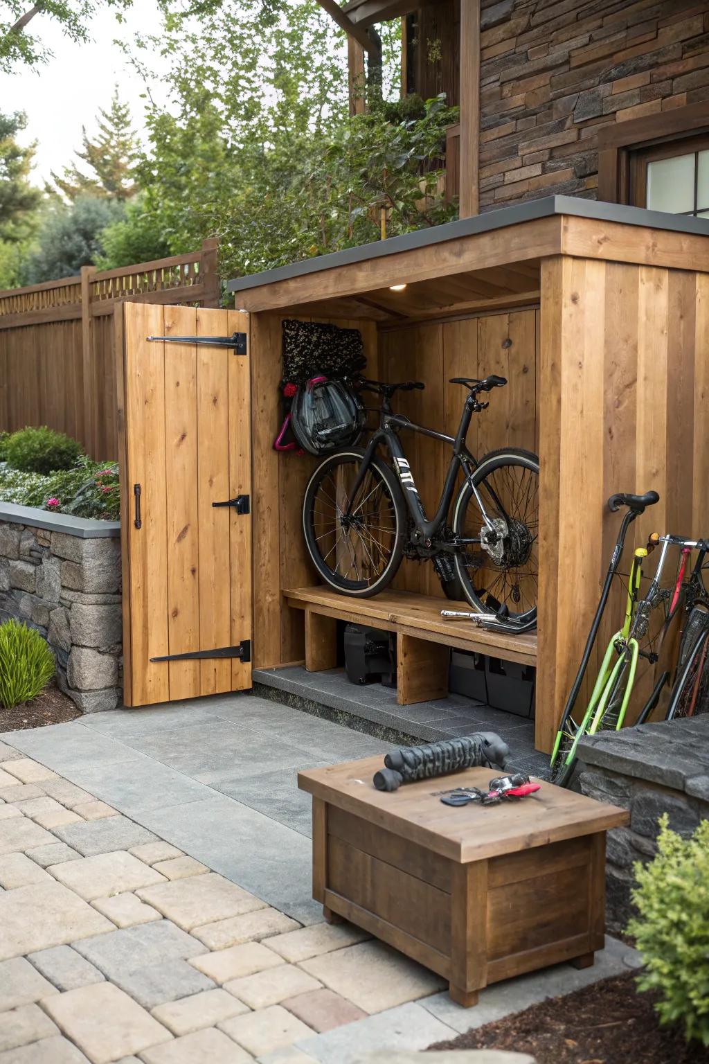 Keep your bikes safe and hidden with storage solutions that blend seamlessly into your environment.