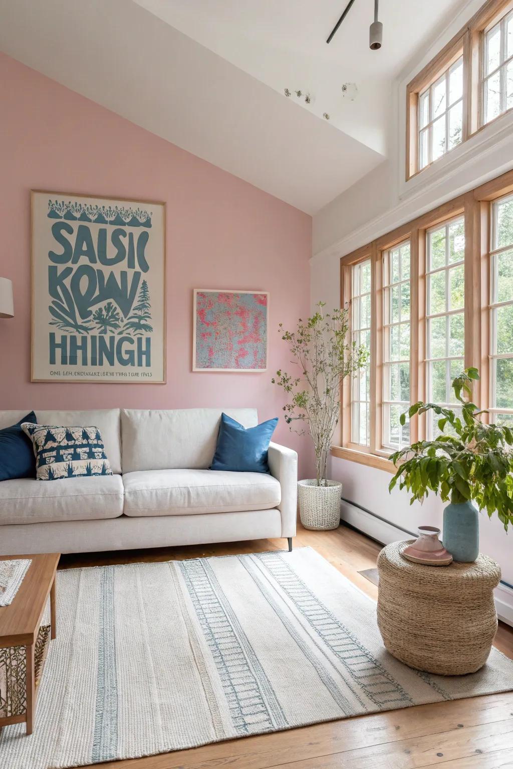 Art that speaks volumes brings character and focus to your living room.