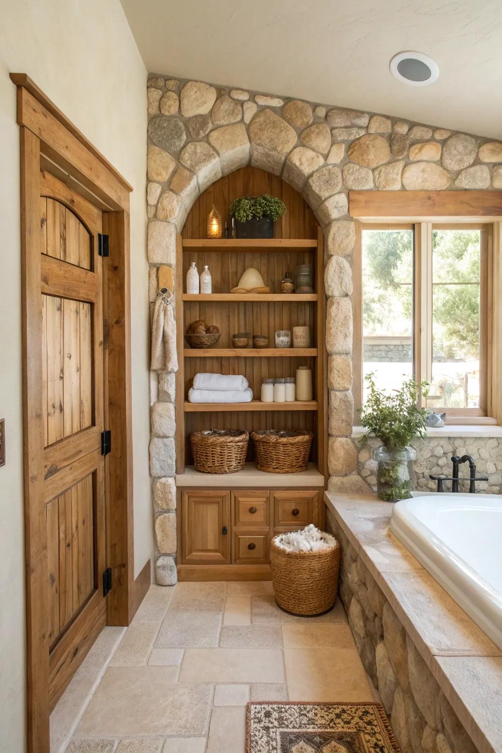 Keep clutter at bay with stylish built-in storage niches that blend seamlessly.