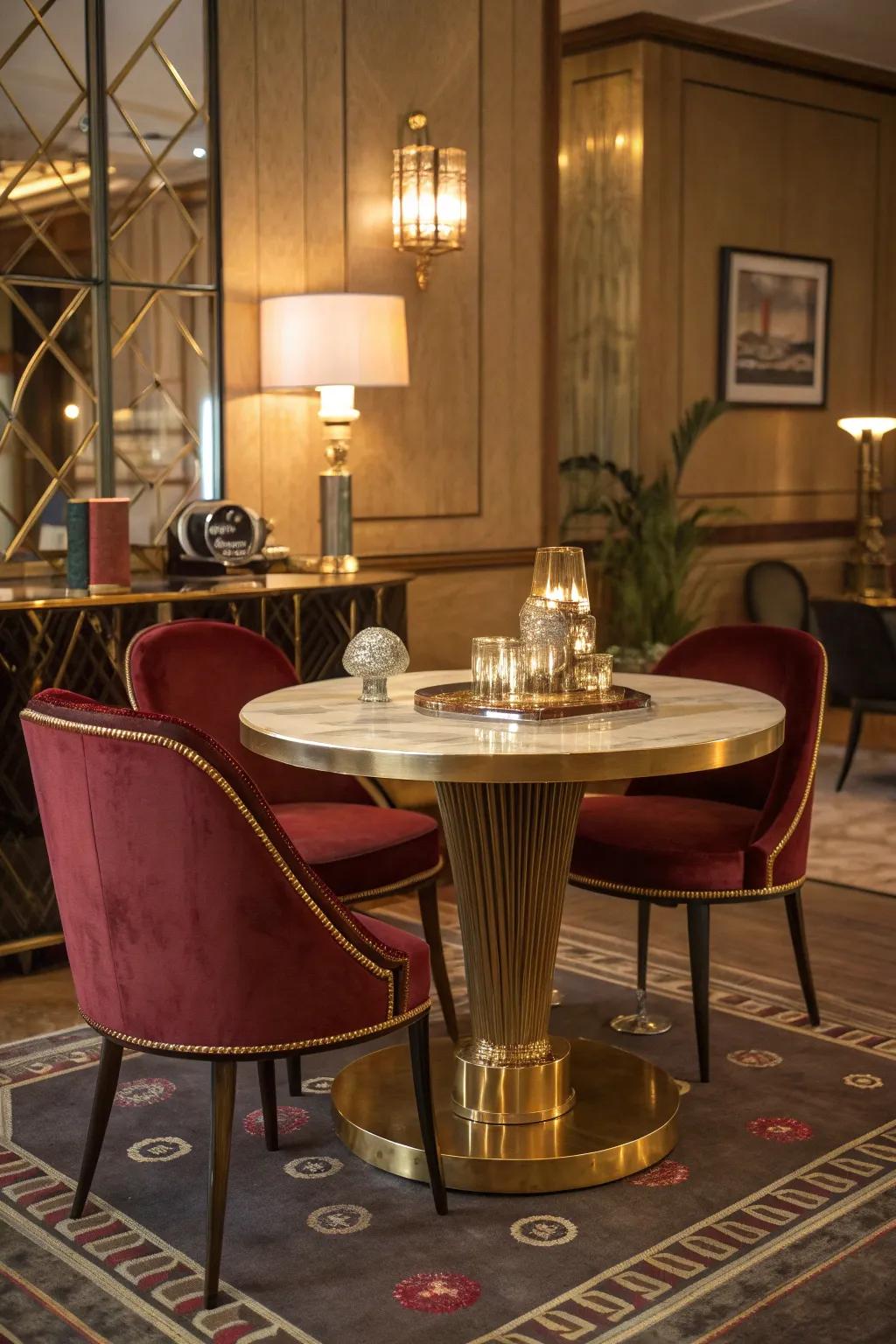 Infuse your home with nostalgia and style with an Art Deco-inspired base.